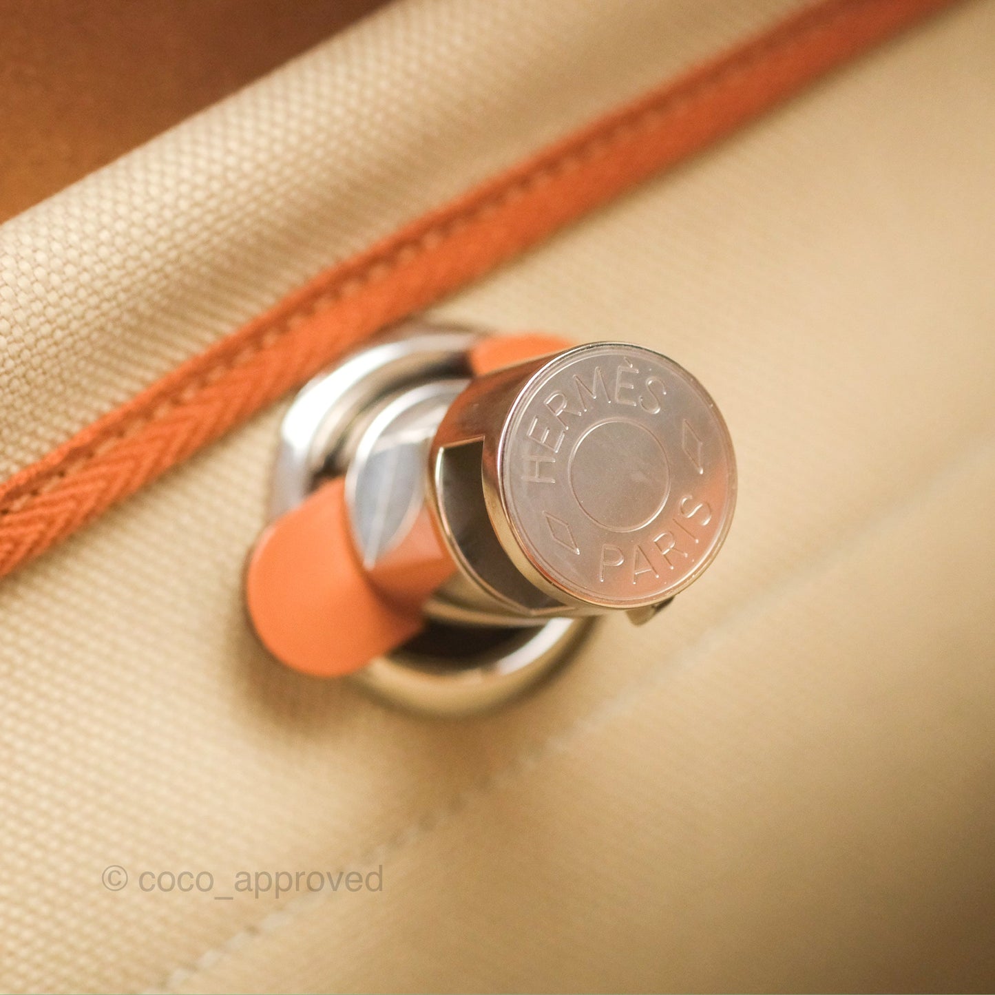 Hermès Herbag Zip 31 Retourne Beton / Nature Canvas Palladium Hardware