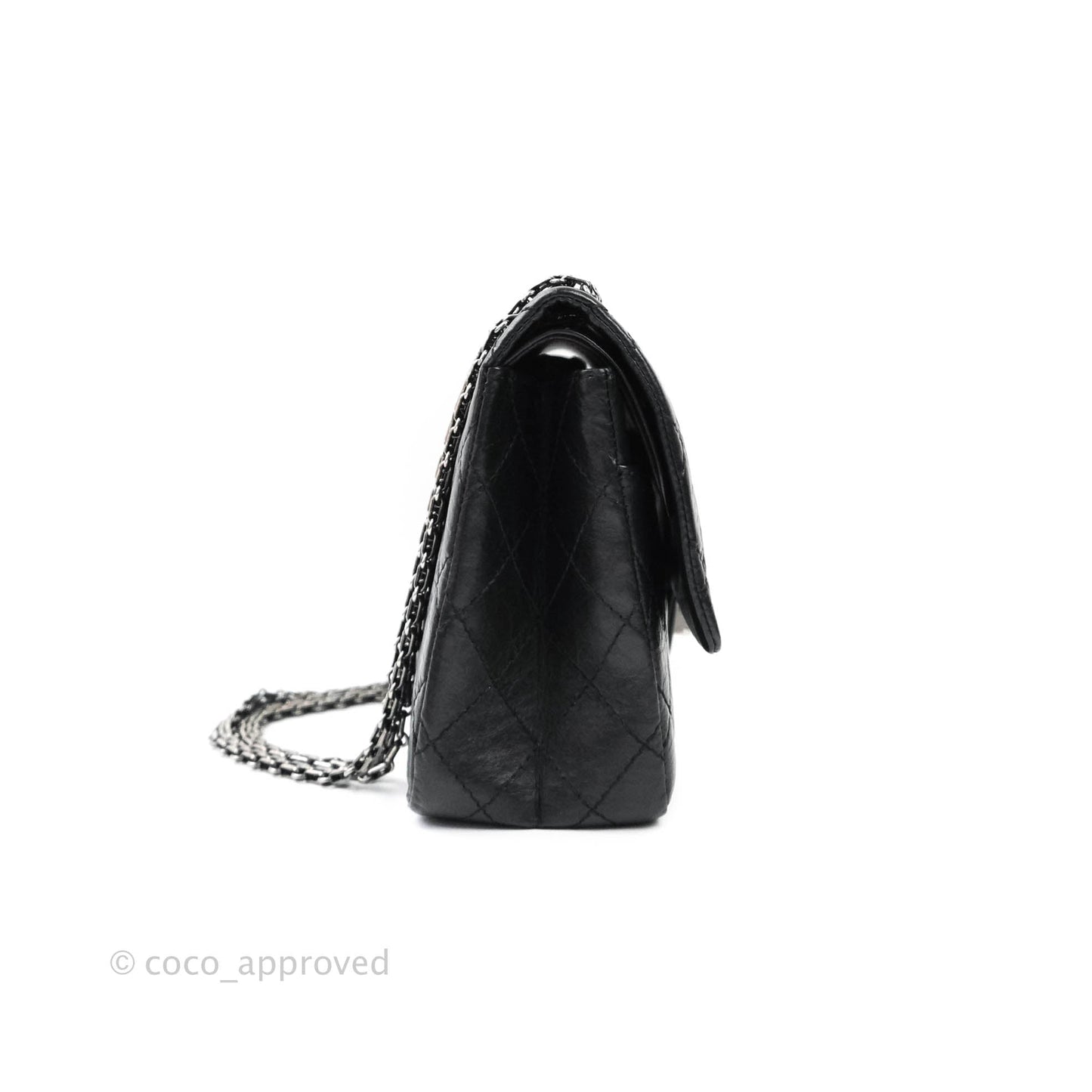 Chanel Reissue Quilted Aged Calfskin Black Ruthenium Hardware 226