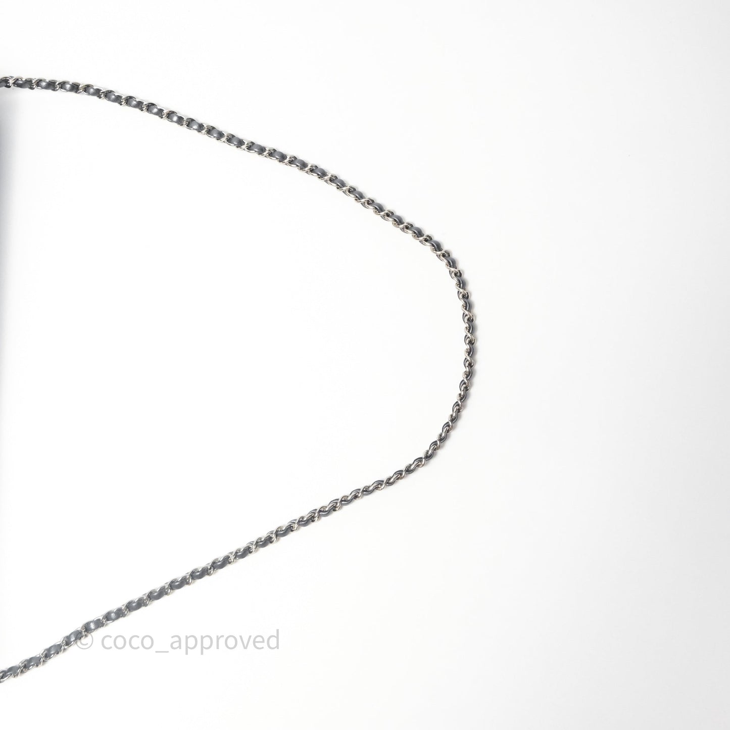 Chanel Clutch with Chain Metallic Dark Grey Silver Hardware