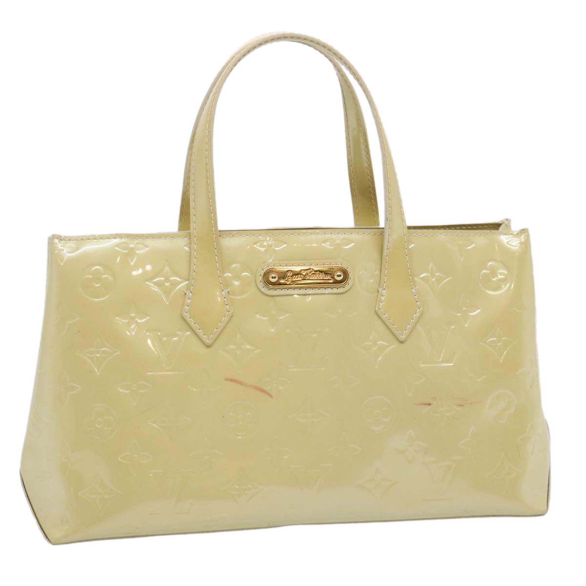 LOUIS VUITTON Monogram Vernis Wilshire PM Hand Bag Broncorail M91452 61877
