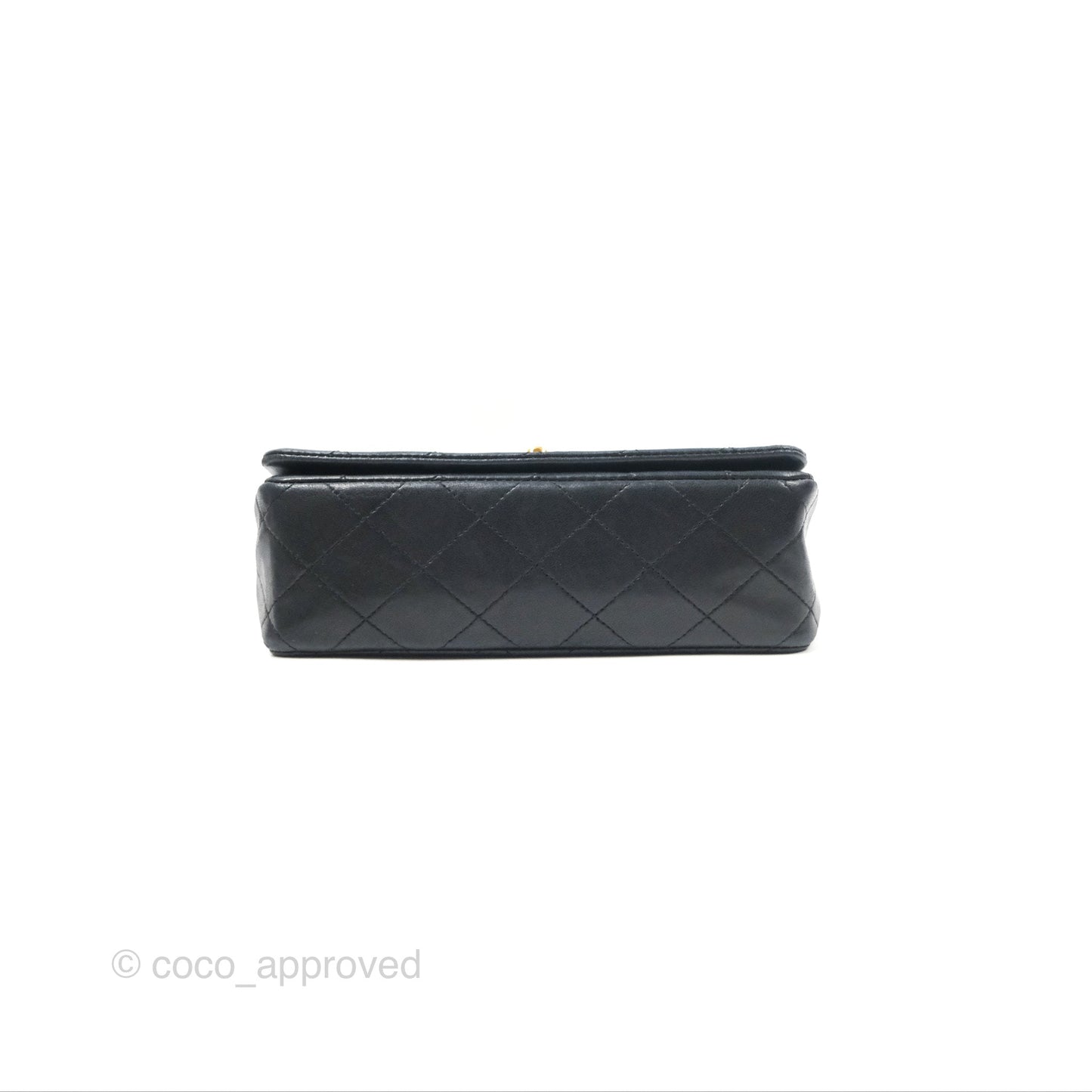 Chanel Vintage Mini Single Full Flap Bag Black Lambskin 24K Gold Hardware