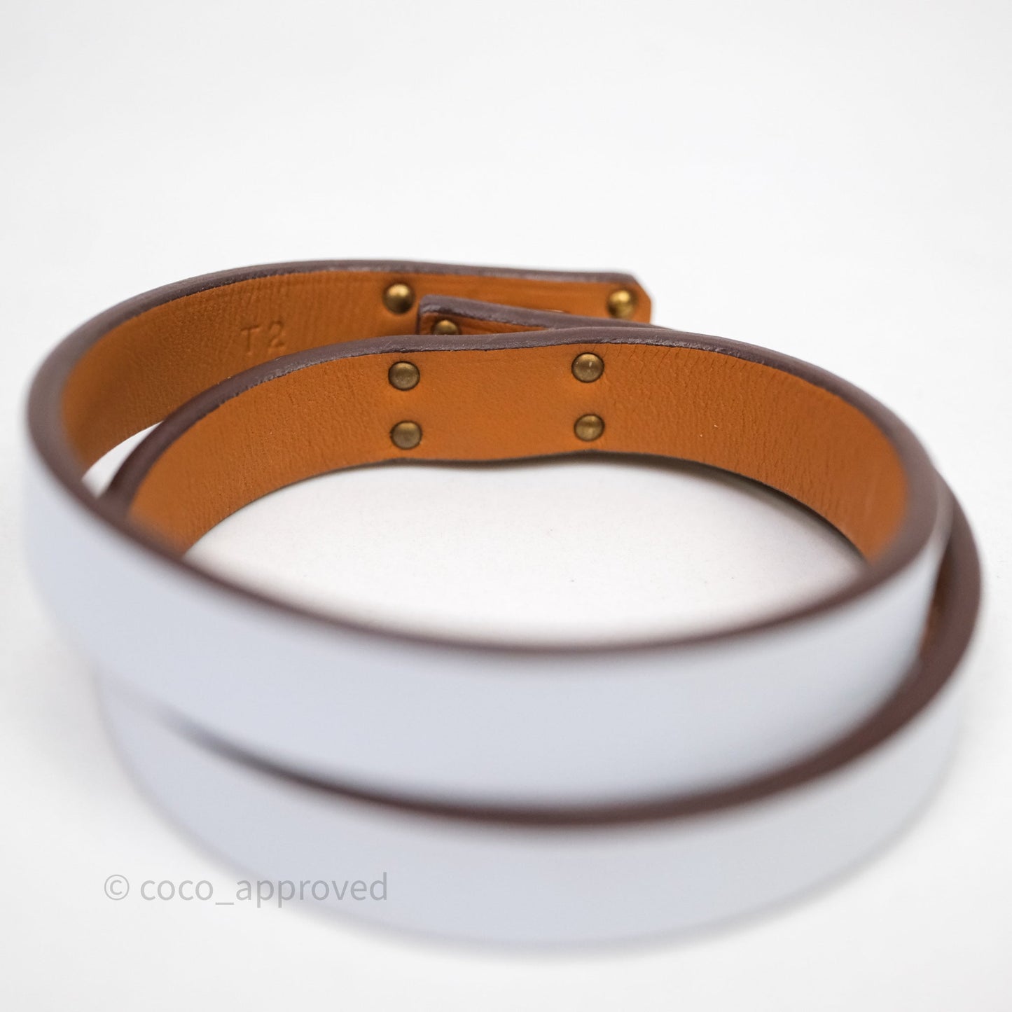 Hermès Kelly Double Tour Bracelet Blue Brume Swift Rose Gold Hardware