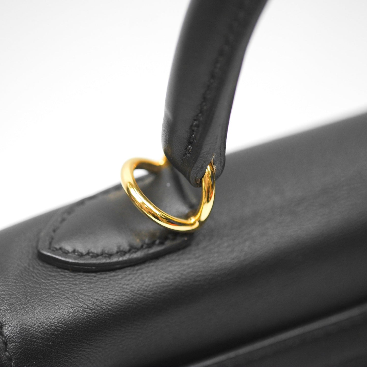 Hermès Retourne Kelly 25 Black Noir 89 Swift Gold Hardware