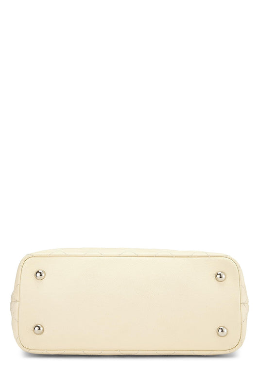 Chanel,  Cream Caviar 'CC' Daily Shopping Tote Small, White