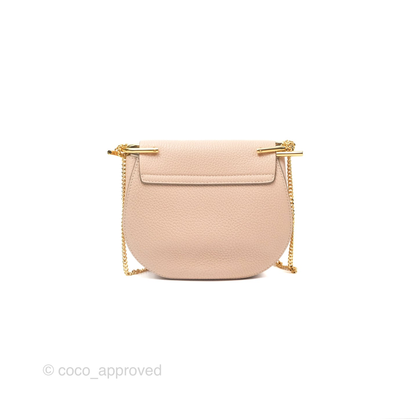 Chloe Drew Crossbody Bag Pink Grained Leather