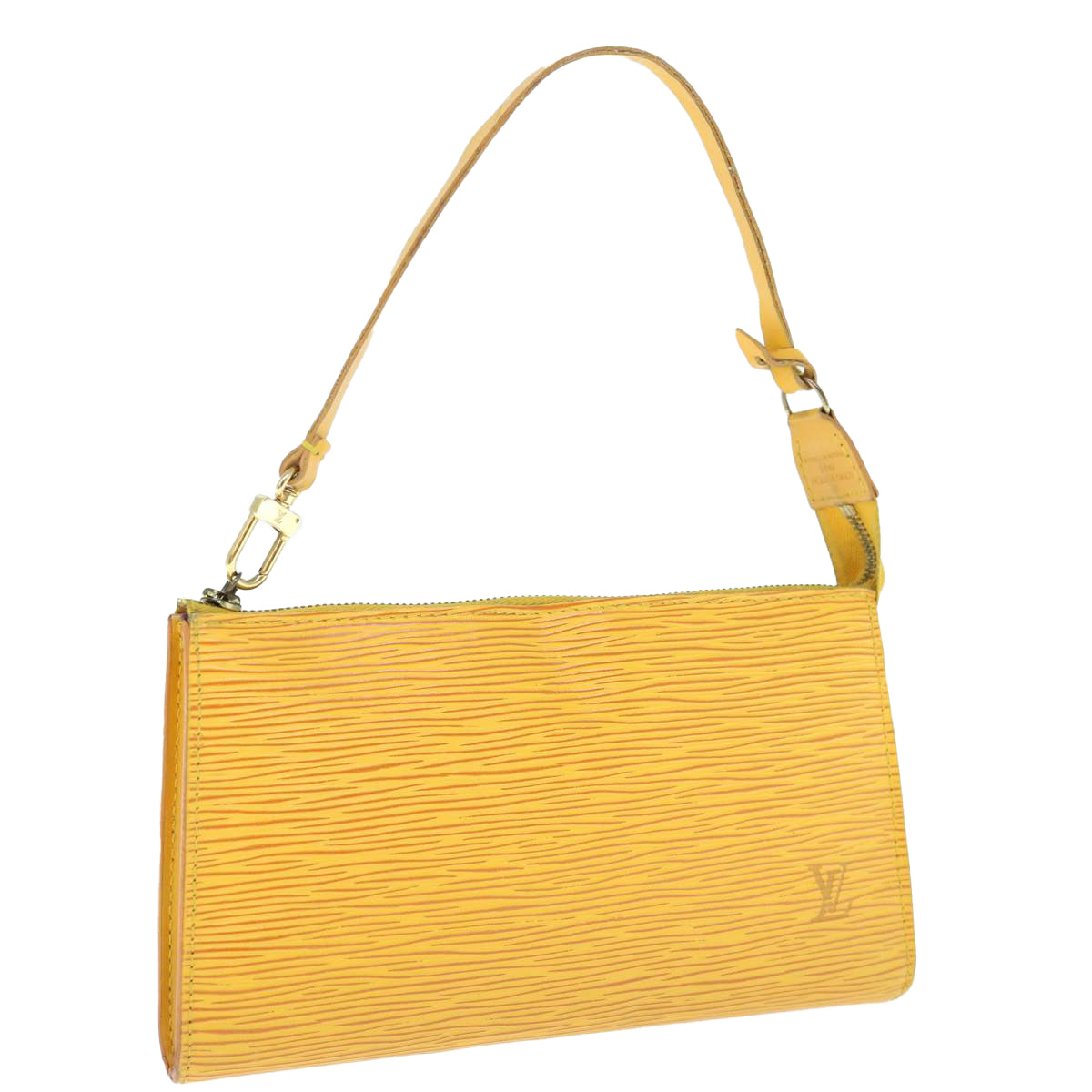 LOUIS VUITTON Epi Pochette Accessoires Pouch Yellow M52989 LV 61919