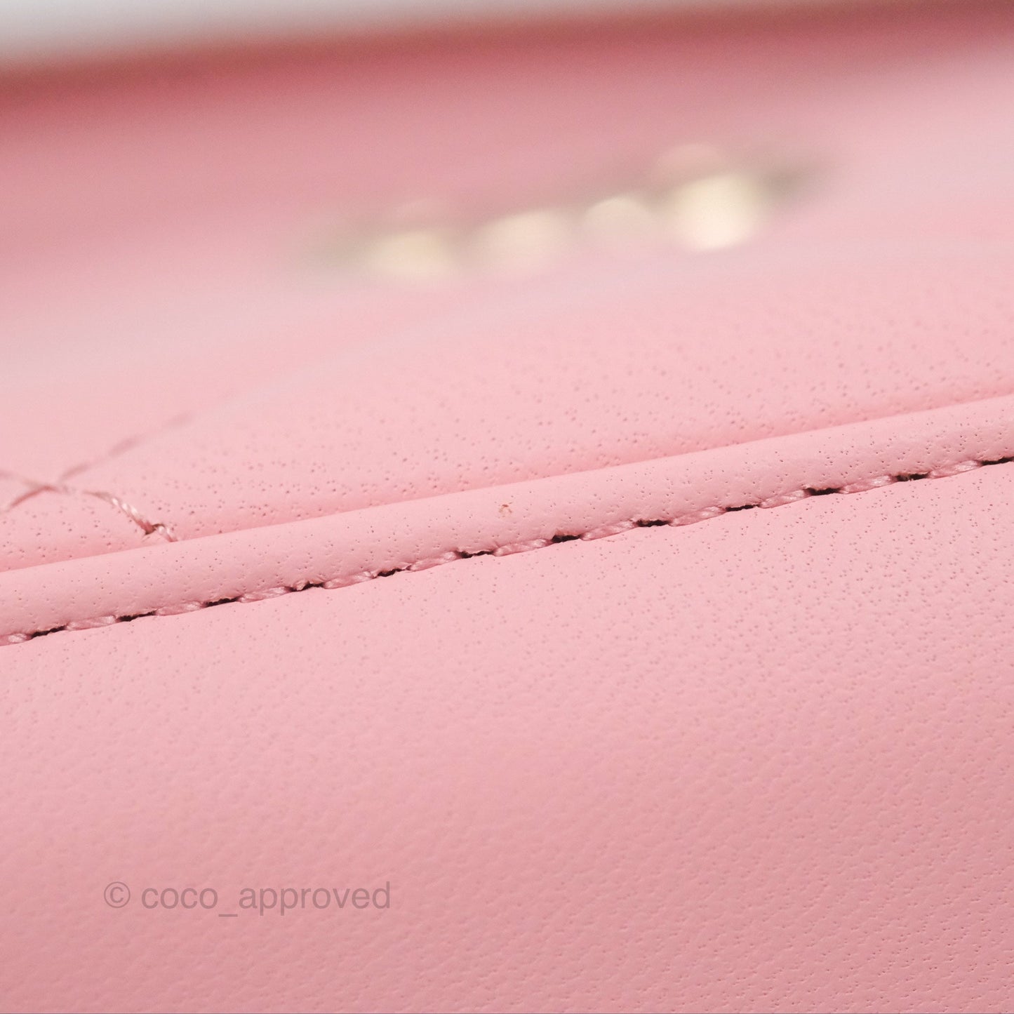 Chanel Resin Elegant Chain Vanity Case Pink Lambskin Gold Hardware