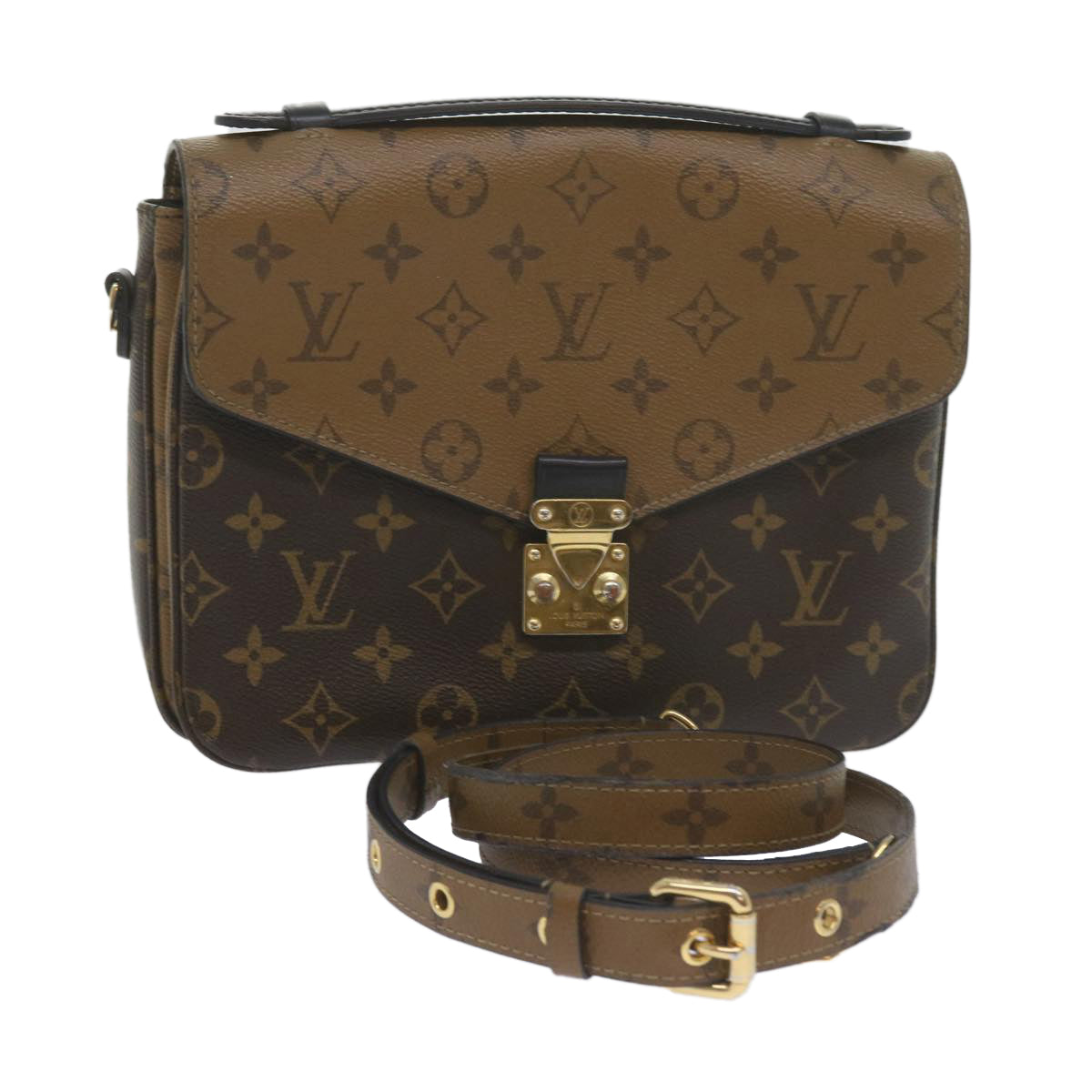 LOUIS VUITTON Monogram Pochette Metis MM 2Way Hand Bag M41465 LV 61935A