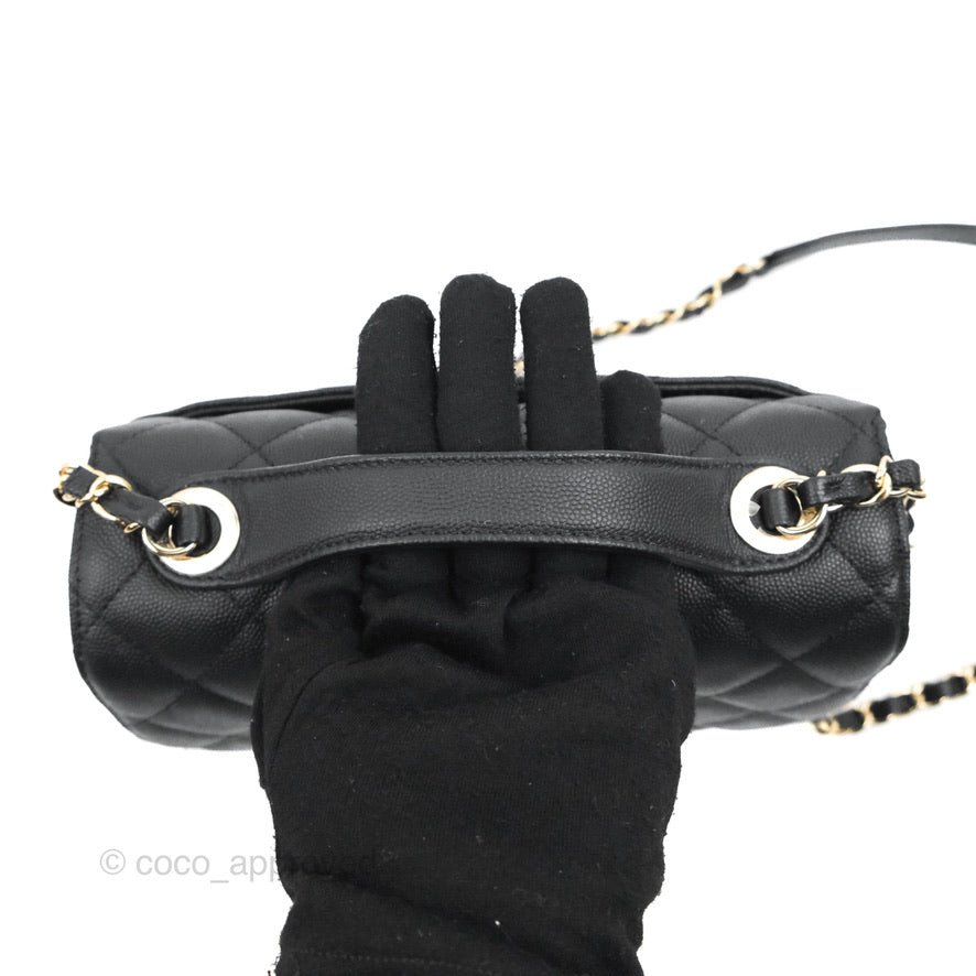 Chanel Quilted Medium Business Affinity Flap Black Caviar Gold Hardware