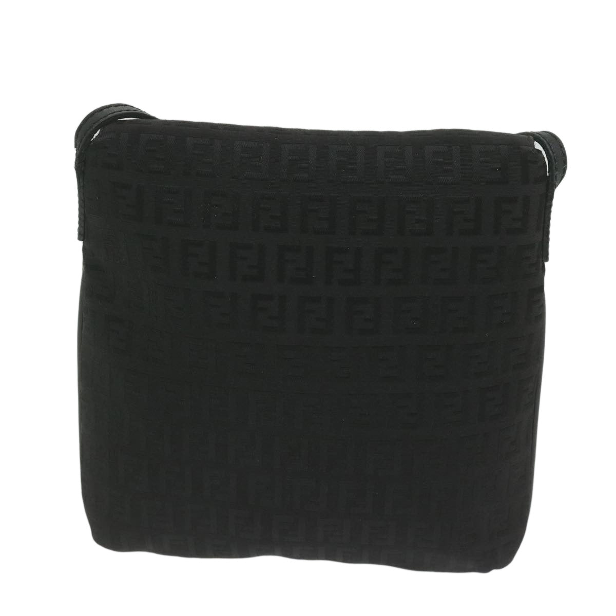 Luxury FendiZucchino Canvas Shoulder Bag Black61959