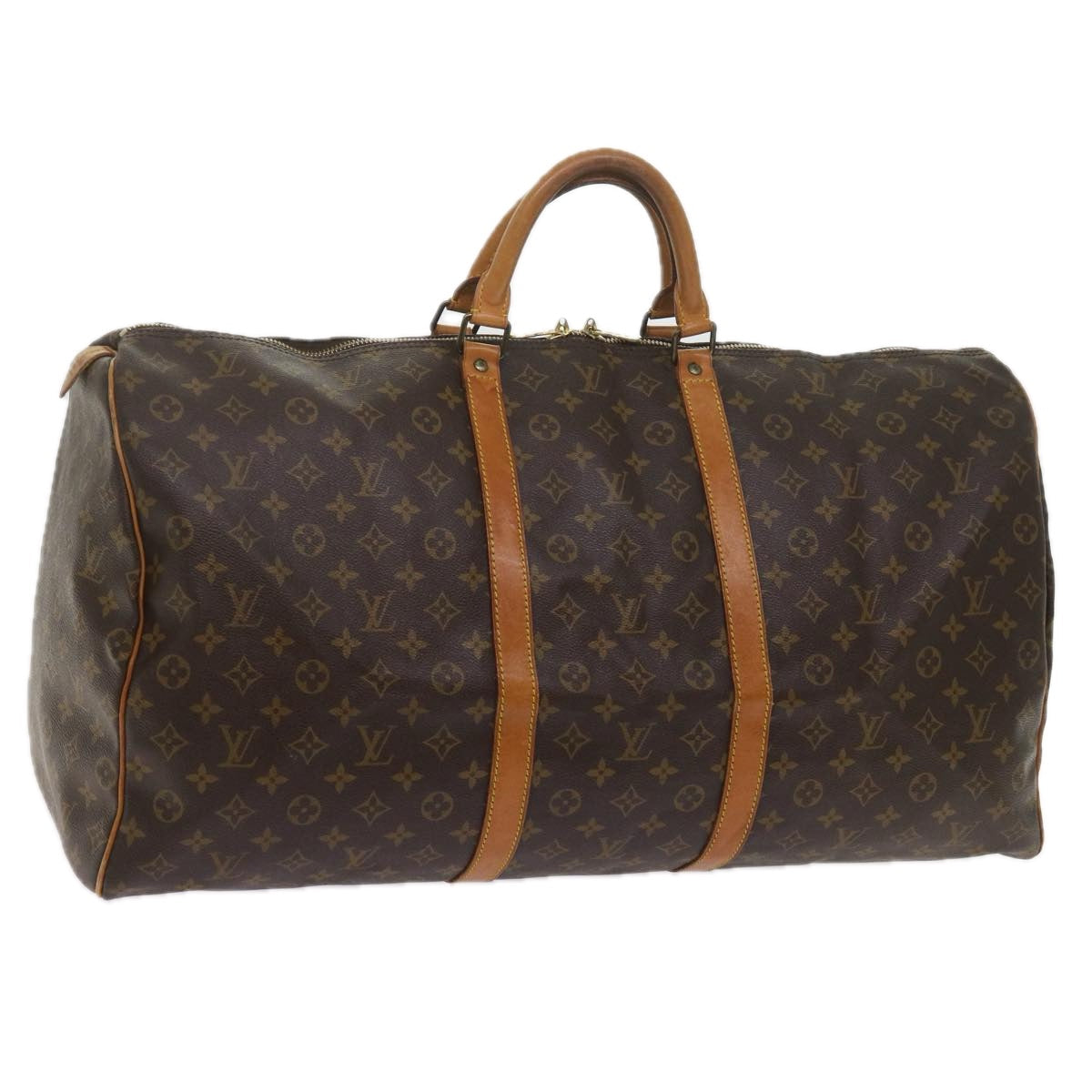 LOUIS VUITTON Monogram Keepall 60 Boston Bag M41422 LV 61966