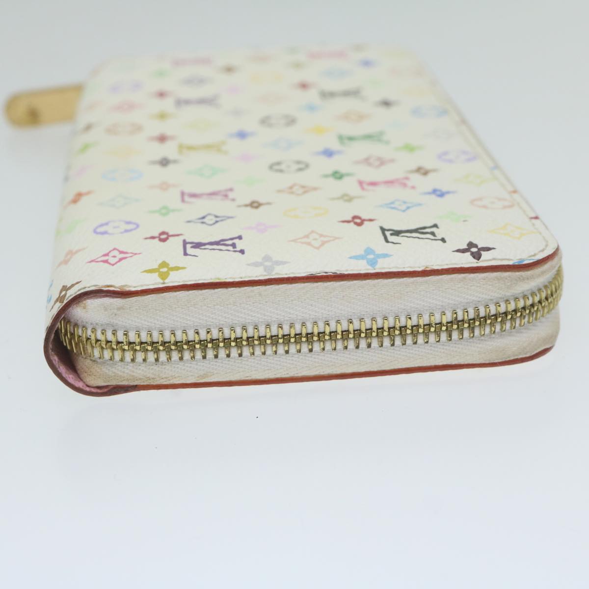 LOUIS VUITTON Monogram Multicolor Zippy Wallet Wallet White M60241 LV 61984