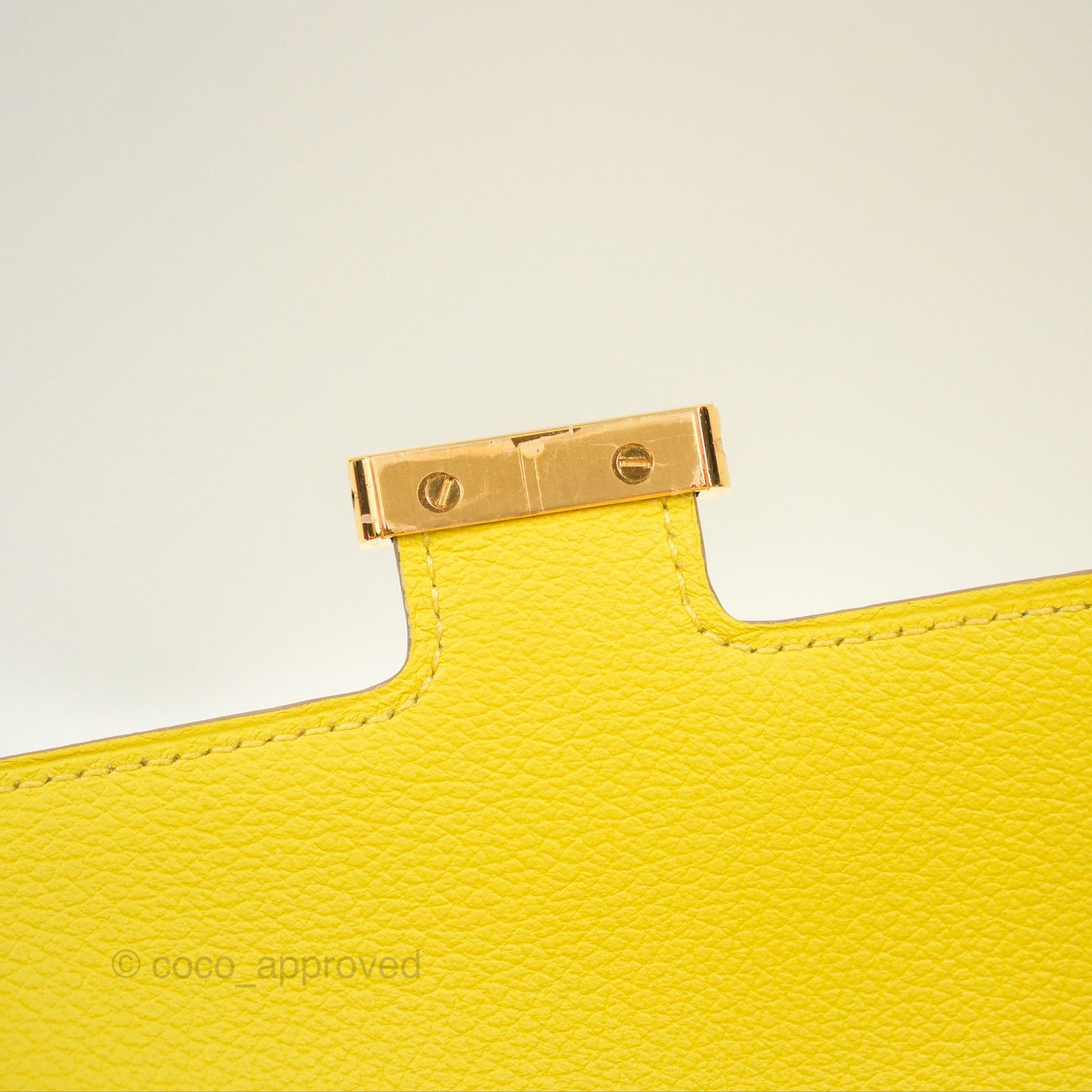 Hermès Constance To Go Wallet Lime Evercolour Rose Gold Hardware