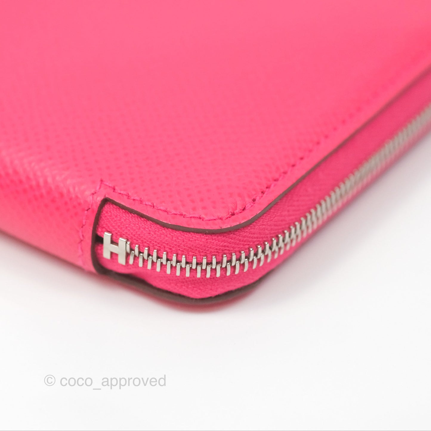 Hermès Silk In Compact Wallet Rose Extreme/ Colvert Epsom