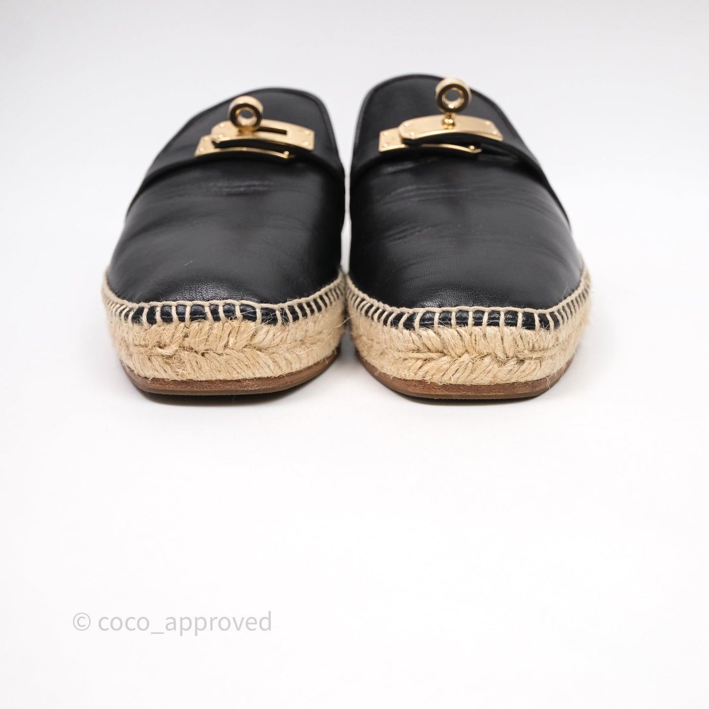 Hermes Feria Espadrille Noir Size 36