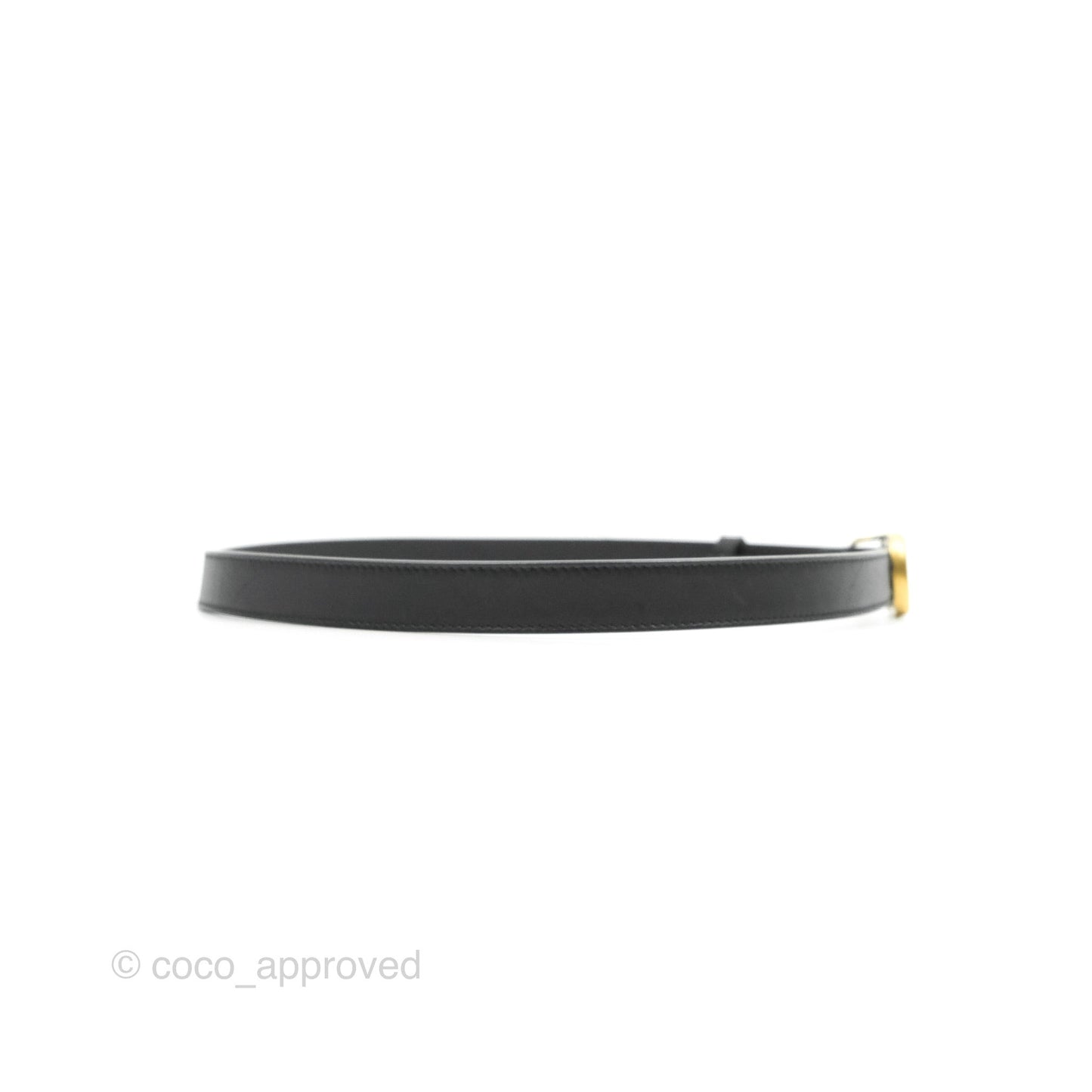 Gucci Black Calfskin Double GG 20mm Belt 80 32
