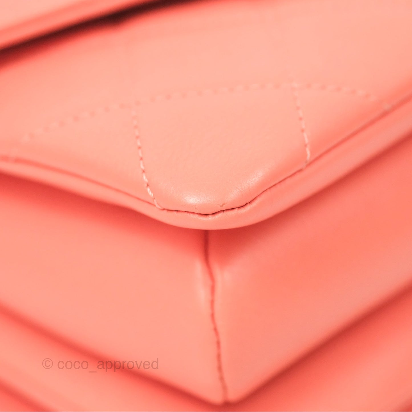 Chanel Metal Top Handle Flap Bag Iridescent Orange Claire Calfskin Aged Gold Hardware