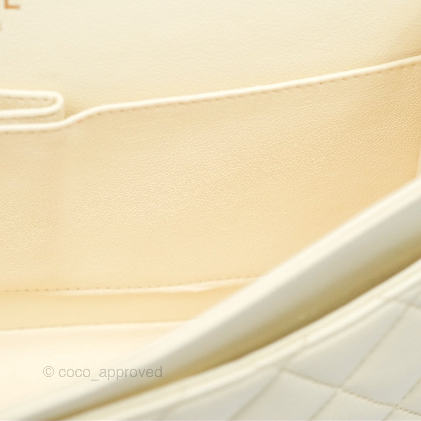 Chanel Medium Classic Flap Quilted Pale Yellow Lambskin Gold Hardware