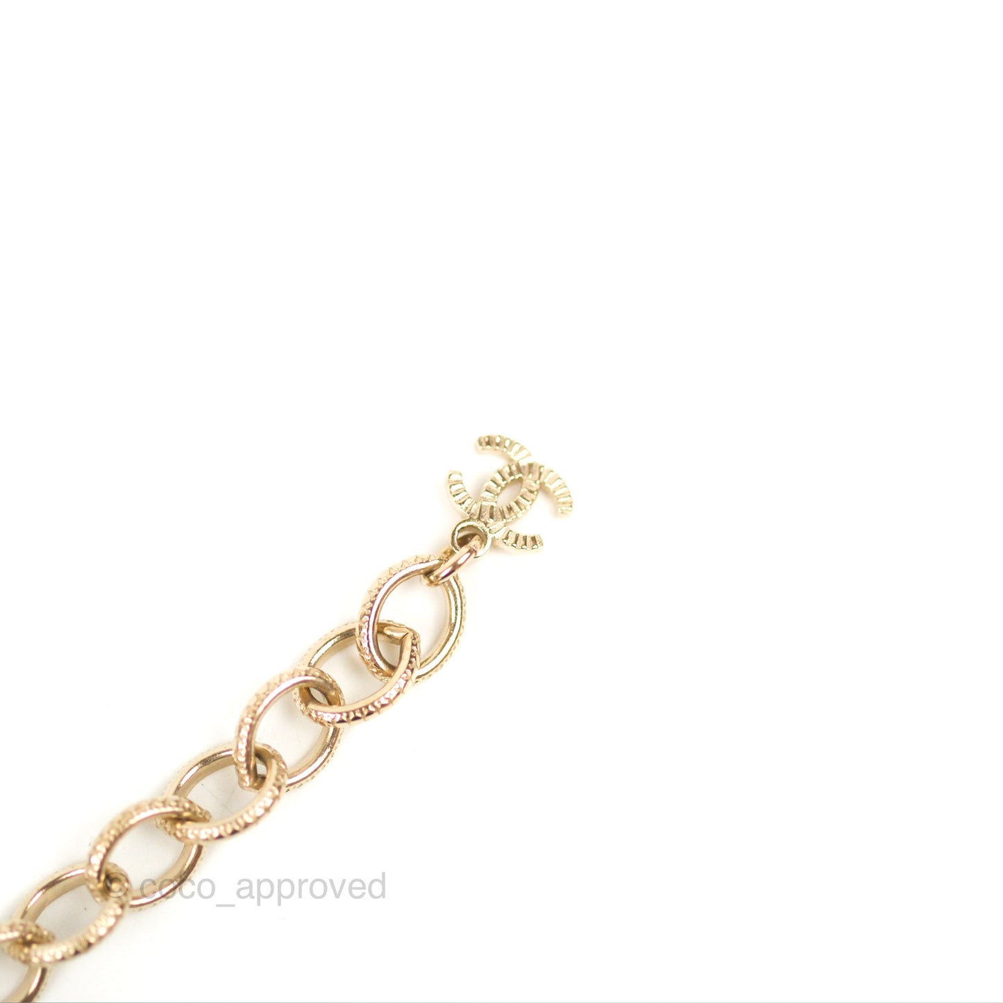 Chanel Crystal CC Black Chain Choker Gold Tone 22B
