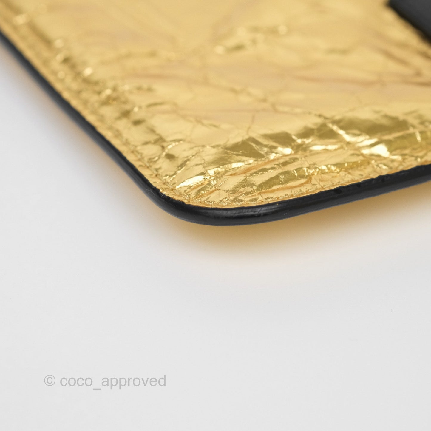 Chanel Large Feministe Maize Feminine Pouch Clutch Metallic Gold Crumpled Lambskin
