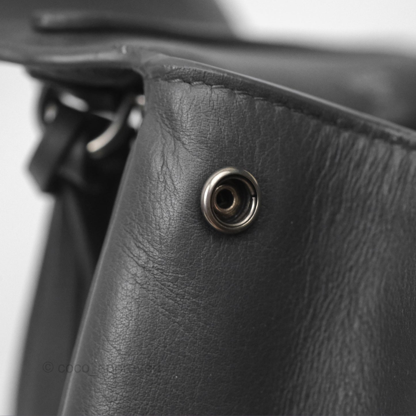 Balenciaga Rodeo Mini in Grey Smooth Calfskin Antique Silver Hardware