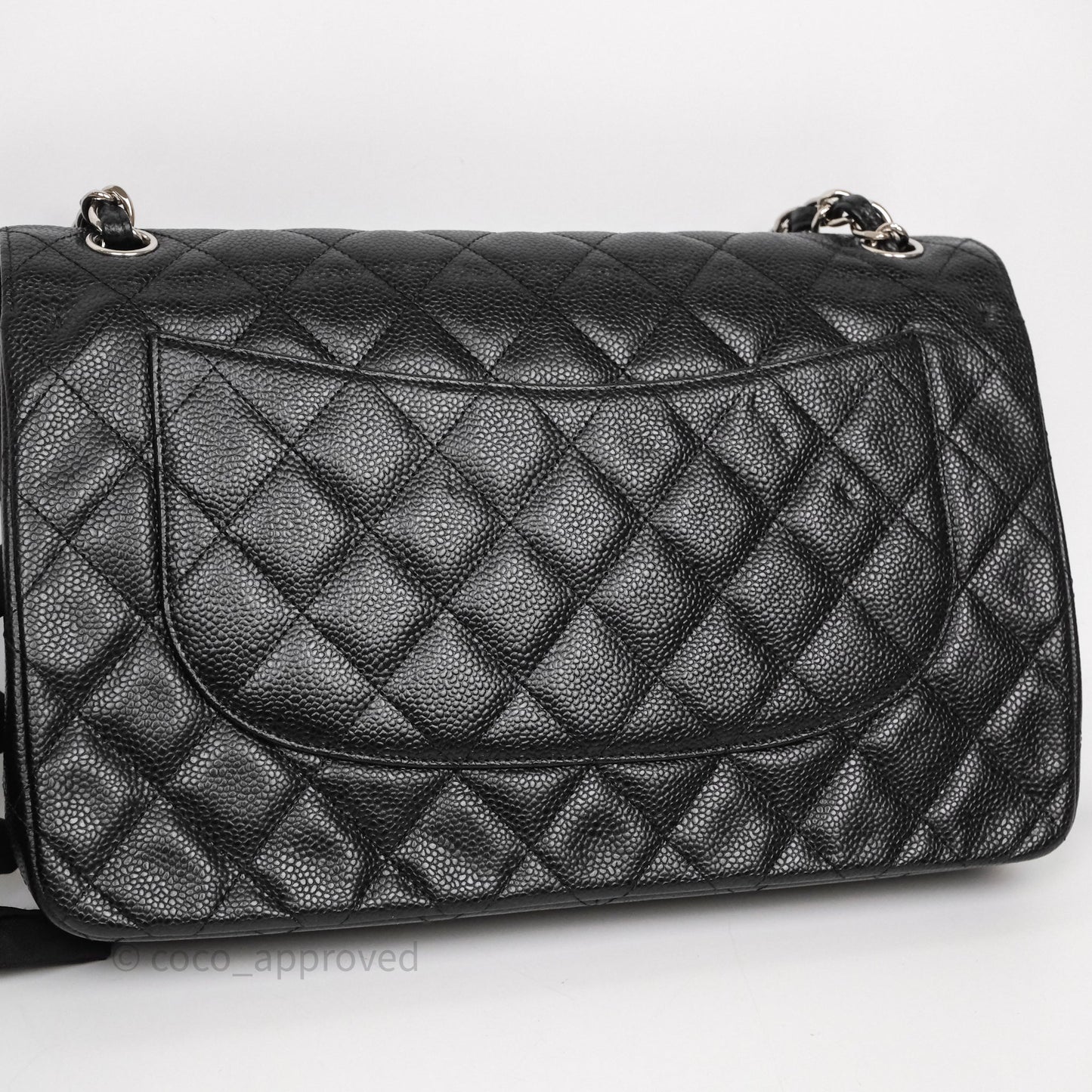 Chanel Jumbo Double Flap Black Caviar Silver Hardware⁣⁣