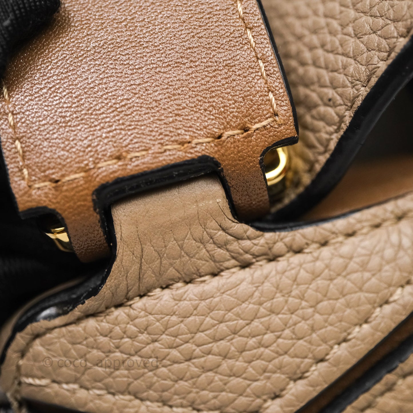 Loewe Small Puzzle Bag Sand Mink Grained Calfskin Gold Hardware
