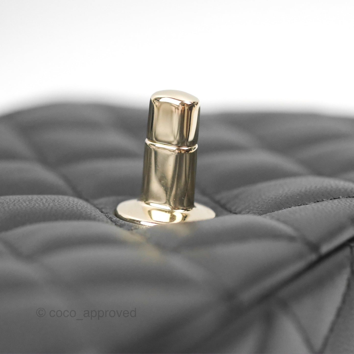 Chanel Mini Rectangle Flap with Crystals Top Handle Black Lambskin 23A