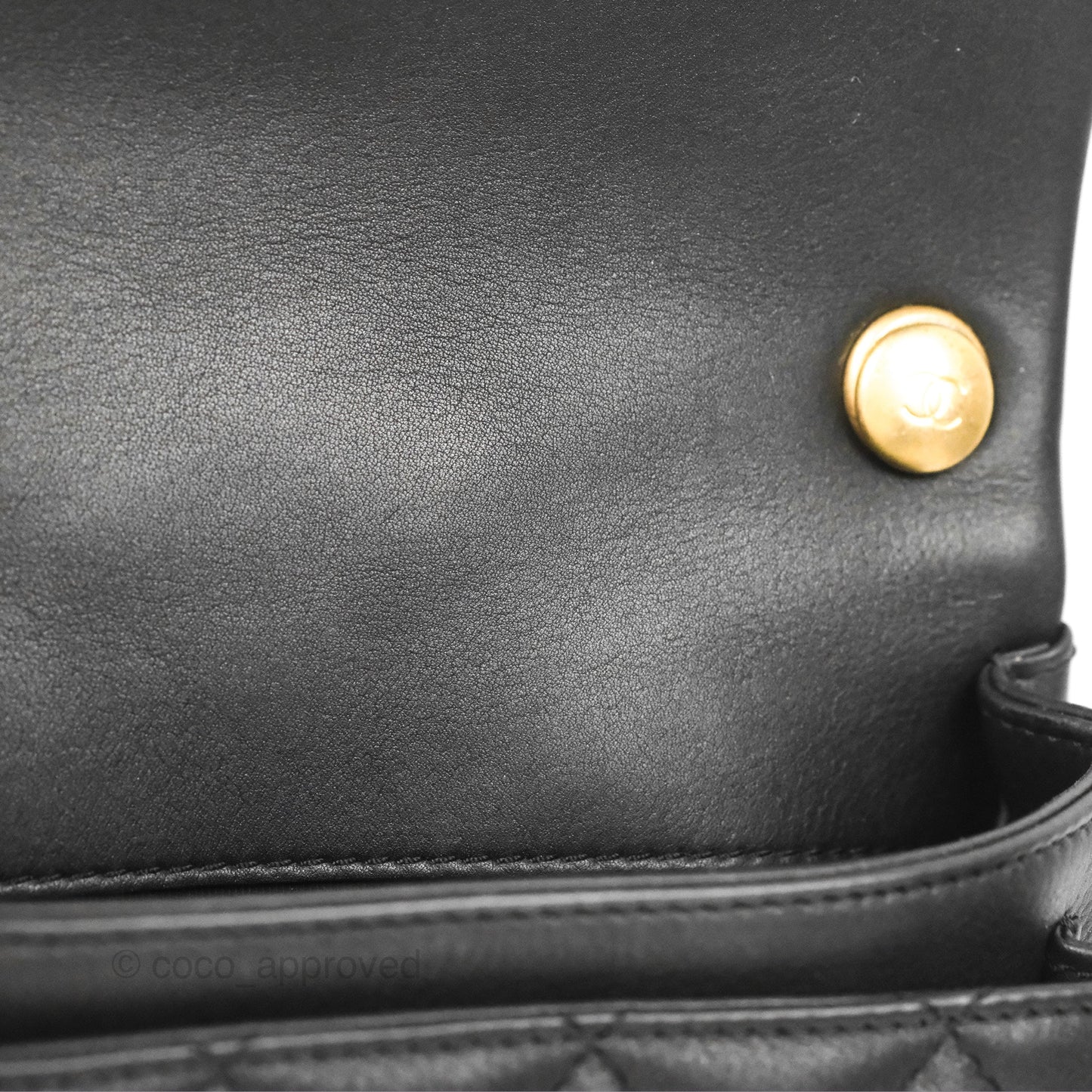 Chanel Small Day Trip Quilted Black Calfskin Gold Hardware