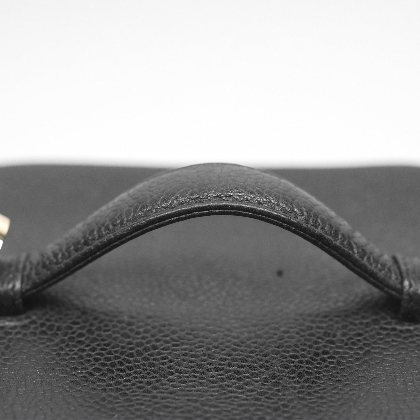 Chanel Vintage Vanity Case Black Caviar Gold Hardware
