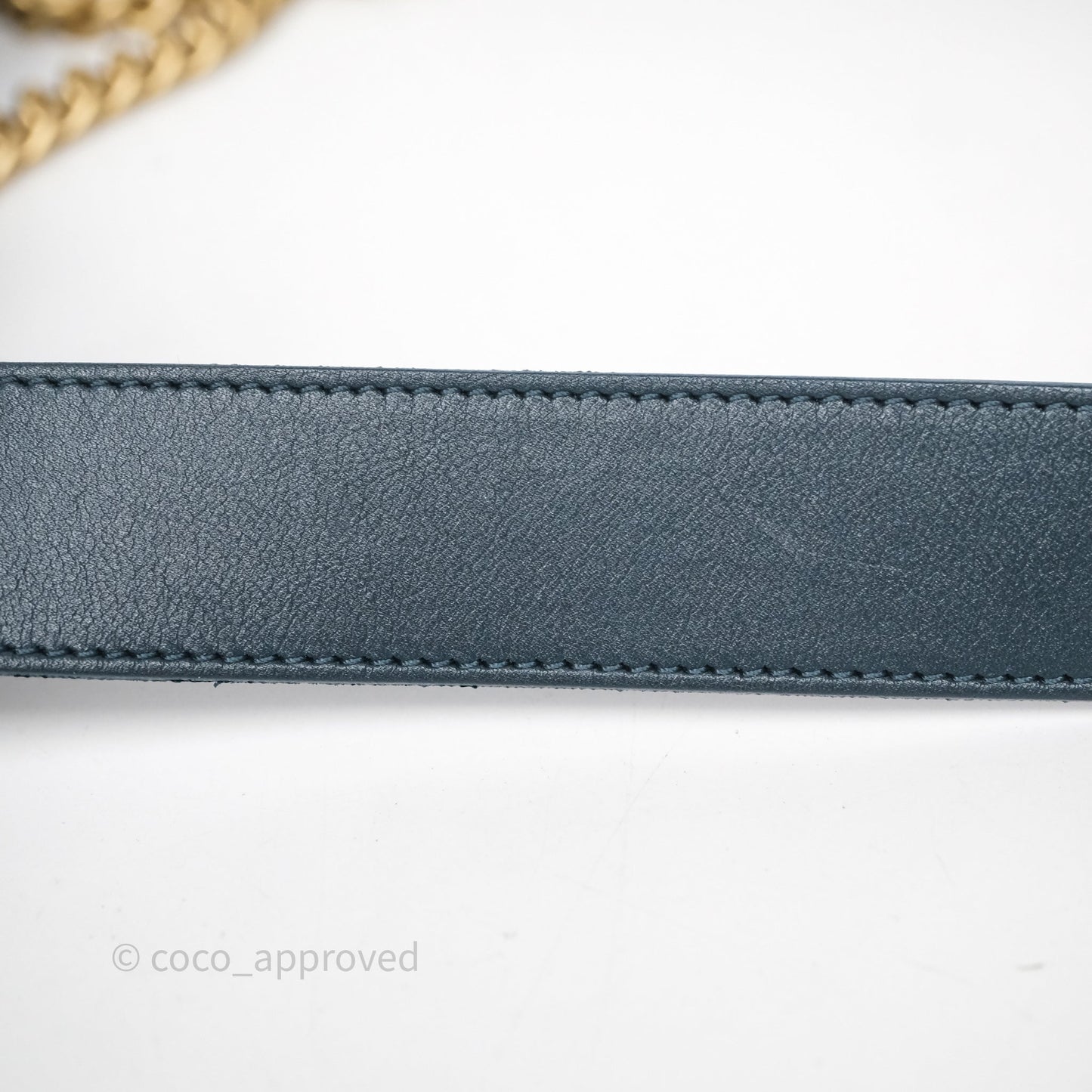 Chanel Button Up Hobo Bag Quilted Teal Calfskin Aged Gold Hardware