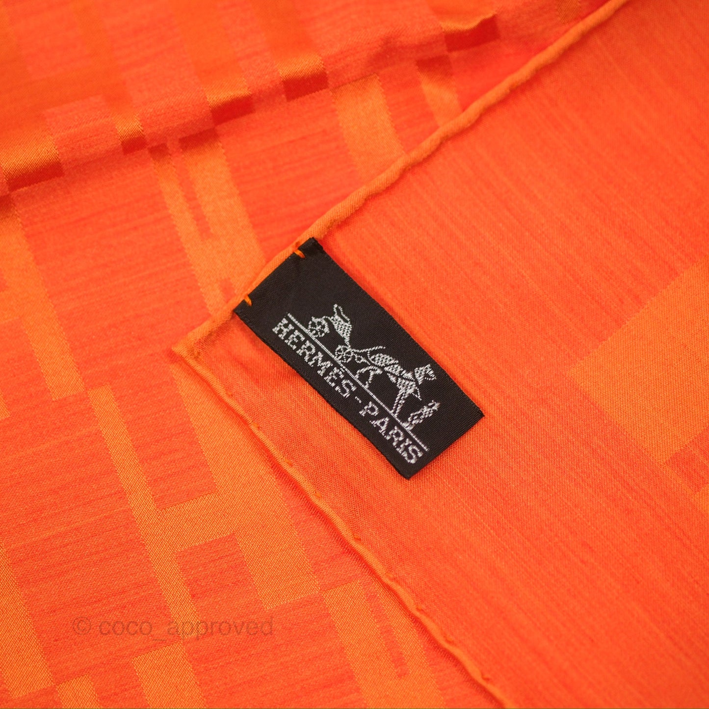 Hermès Faconnee Grand H Scarf Silk Wool