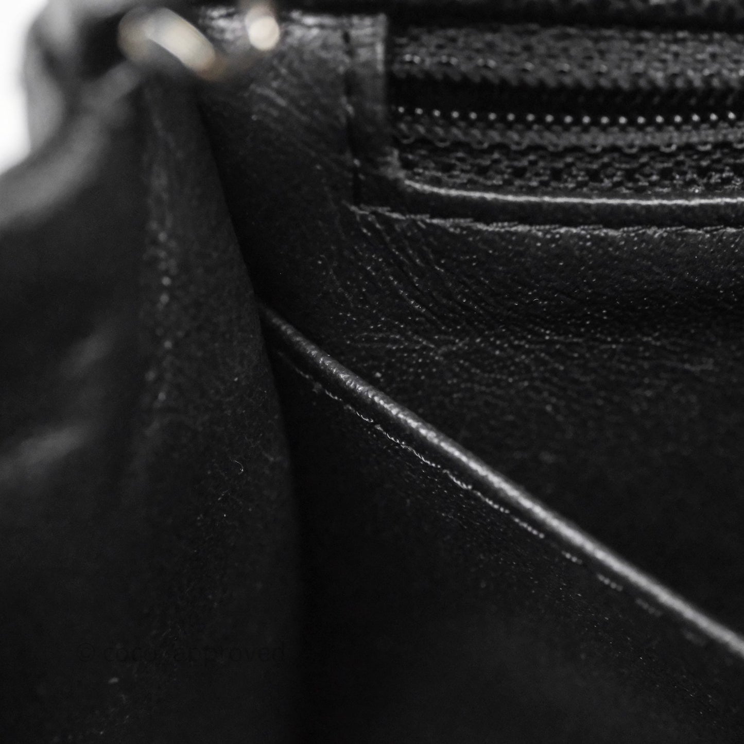 Chanel Mini Square Quilted Black Caviar Silver Hardware