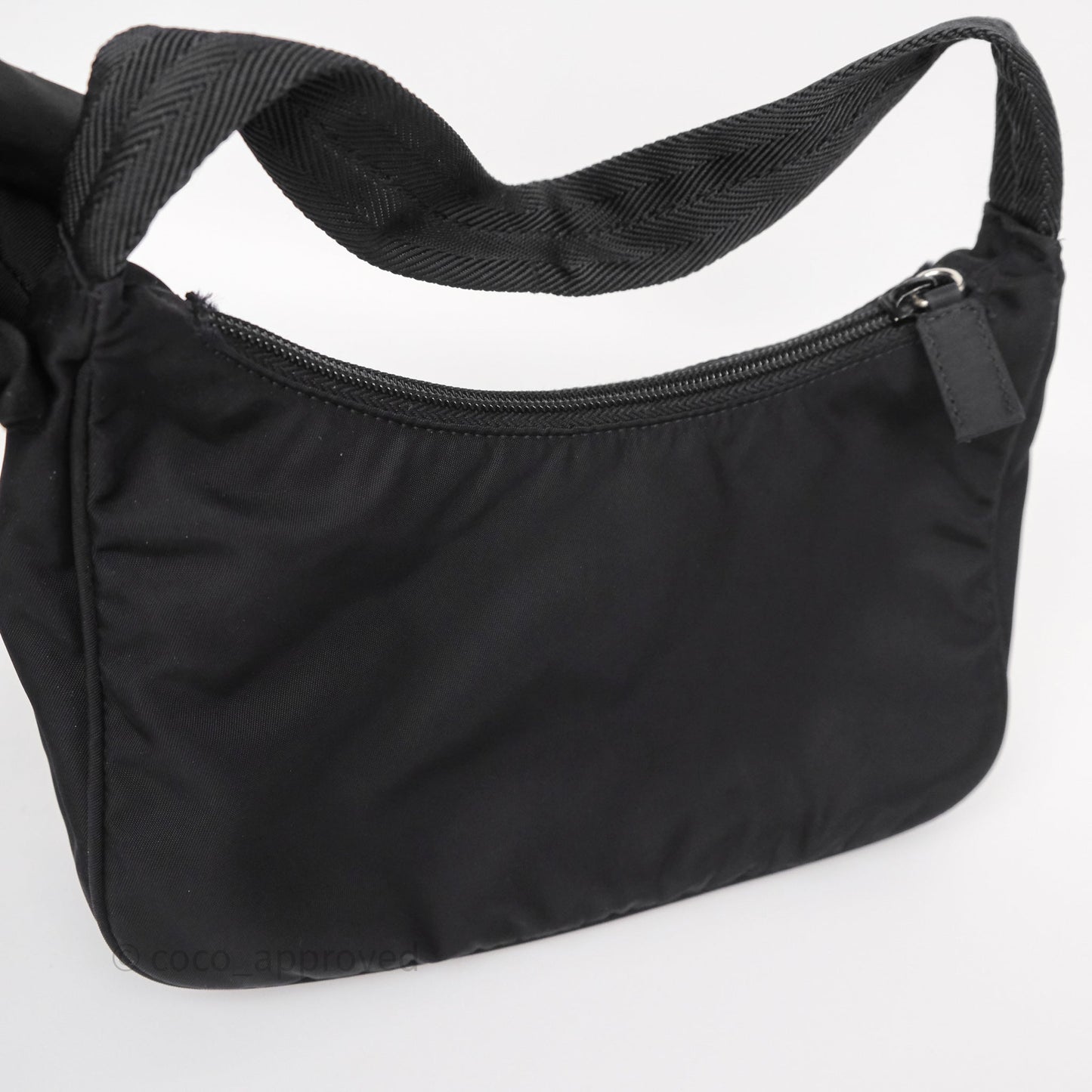 Prada Vintage Mini Bag Black Nylon Silver Hardware