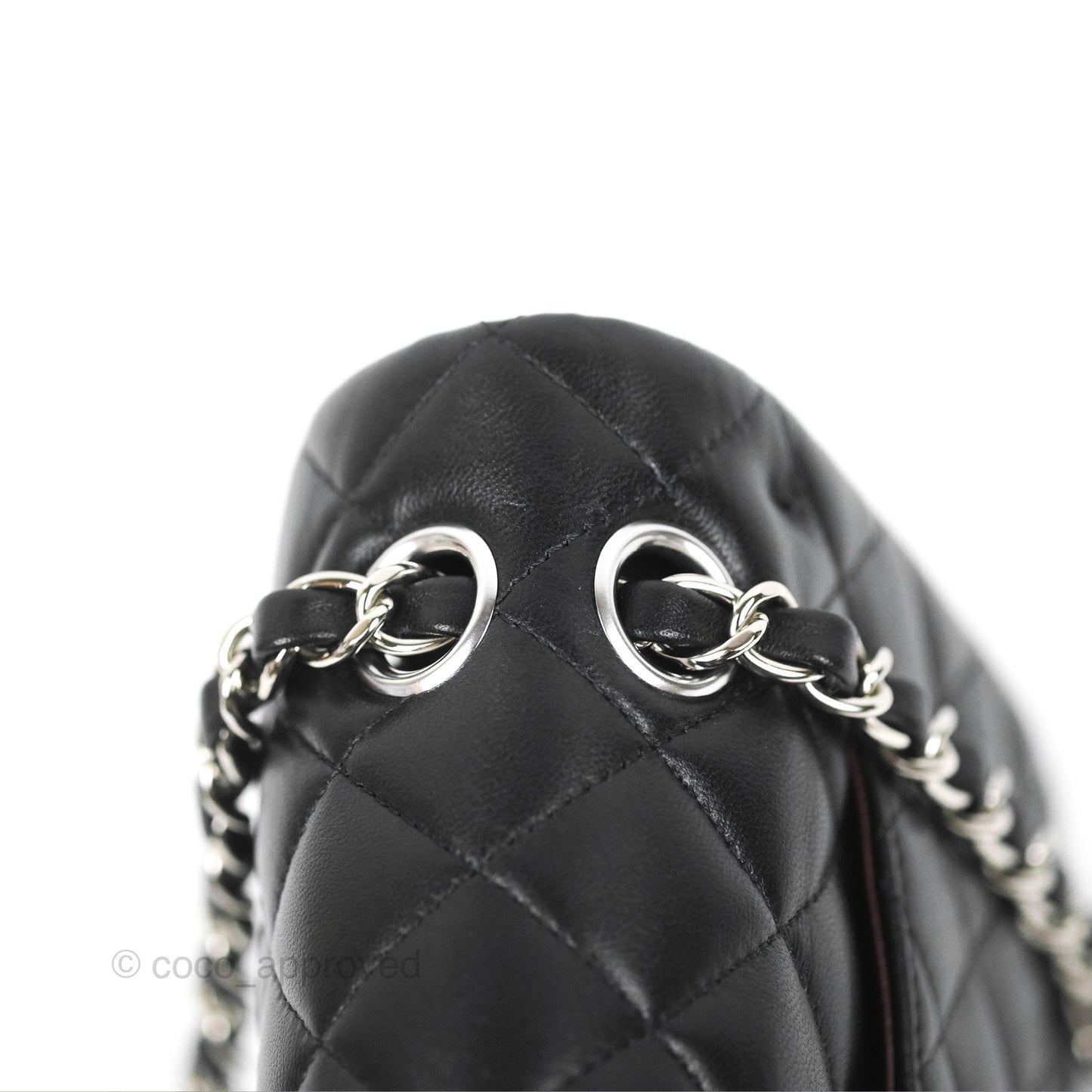 Chanel Small Classic Quilted Flap Black Lambskin Silver Hardware