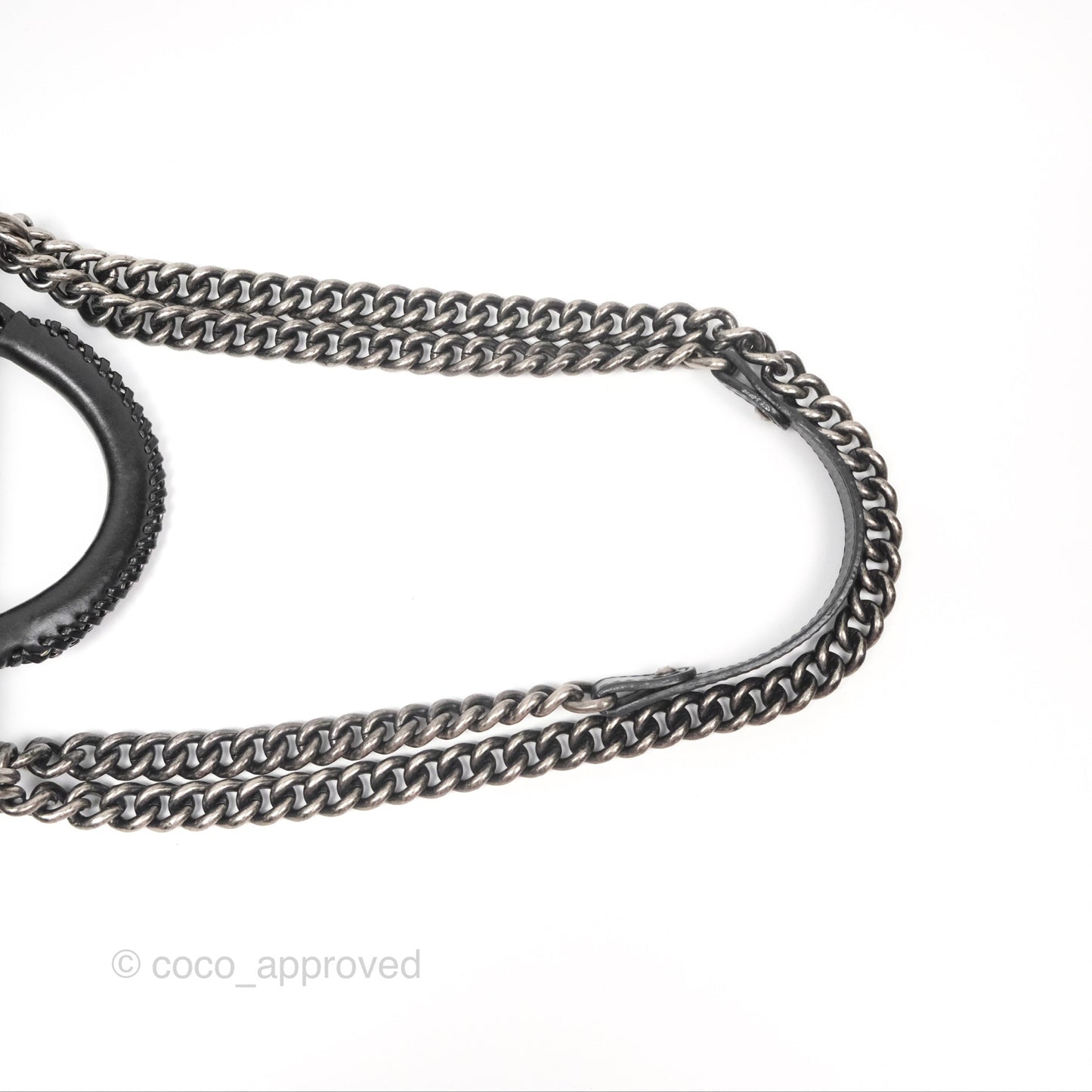 Chanel Small Chain Around Top Handle Boy Black Calfskin Ruthenium Hardware