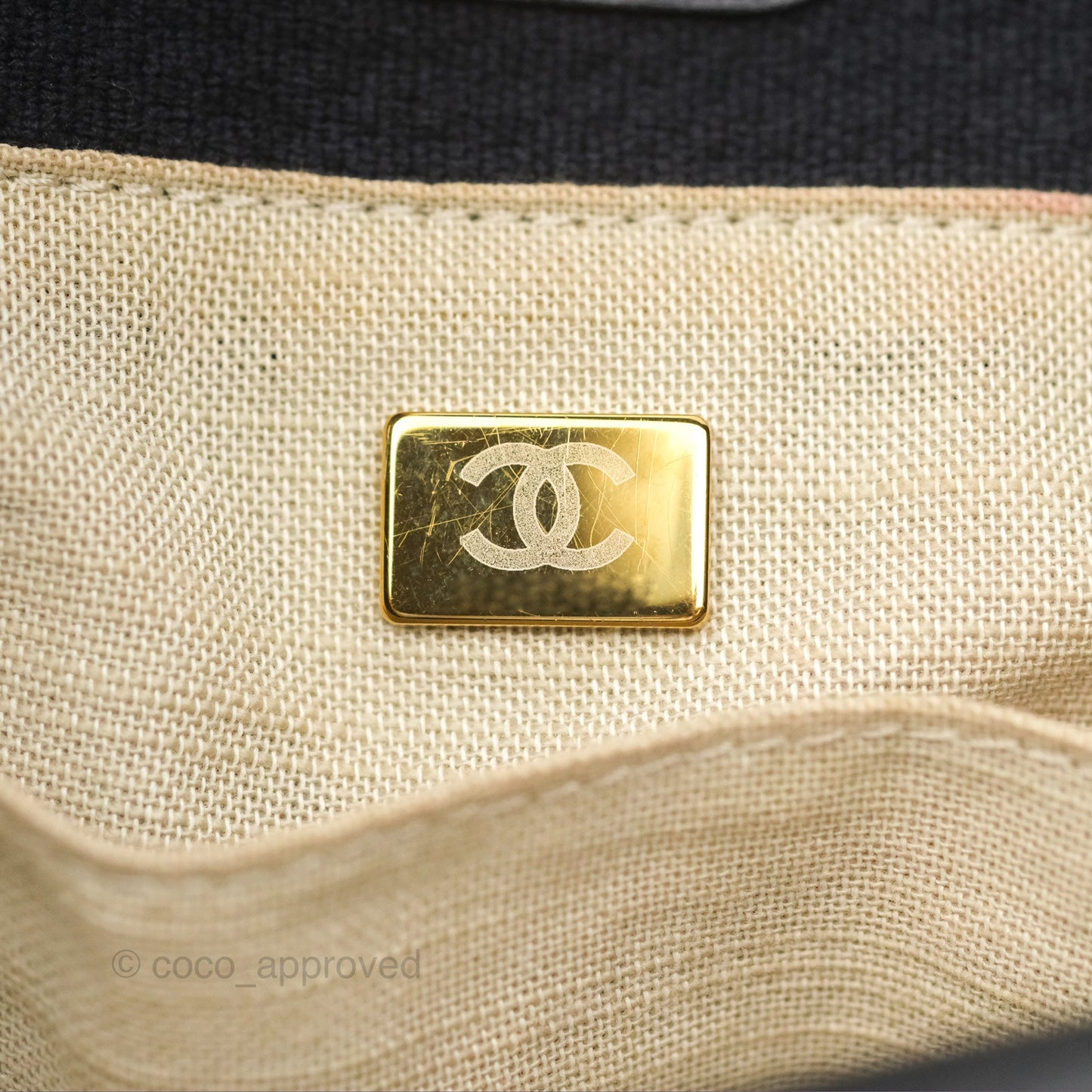 Chanel New Small Deauville Navy Canvas