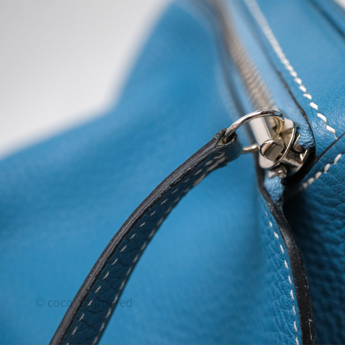 Hermès Lindy 30 Bleu Jean 75 Clemence Palladium Hardware
