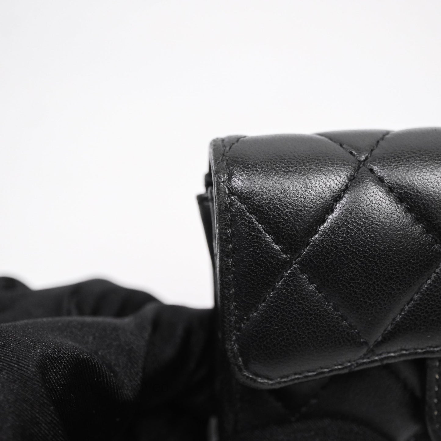 Chanel Quilted Flap Card Holder Black Lambskin Gold Hardware