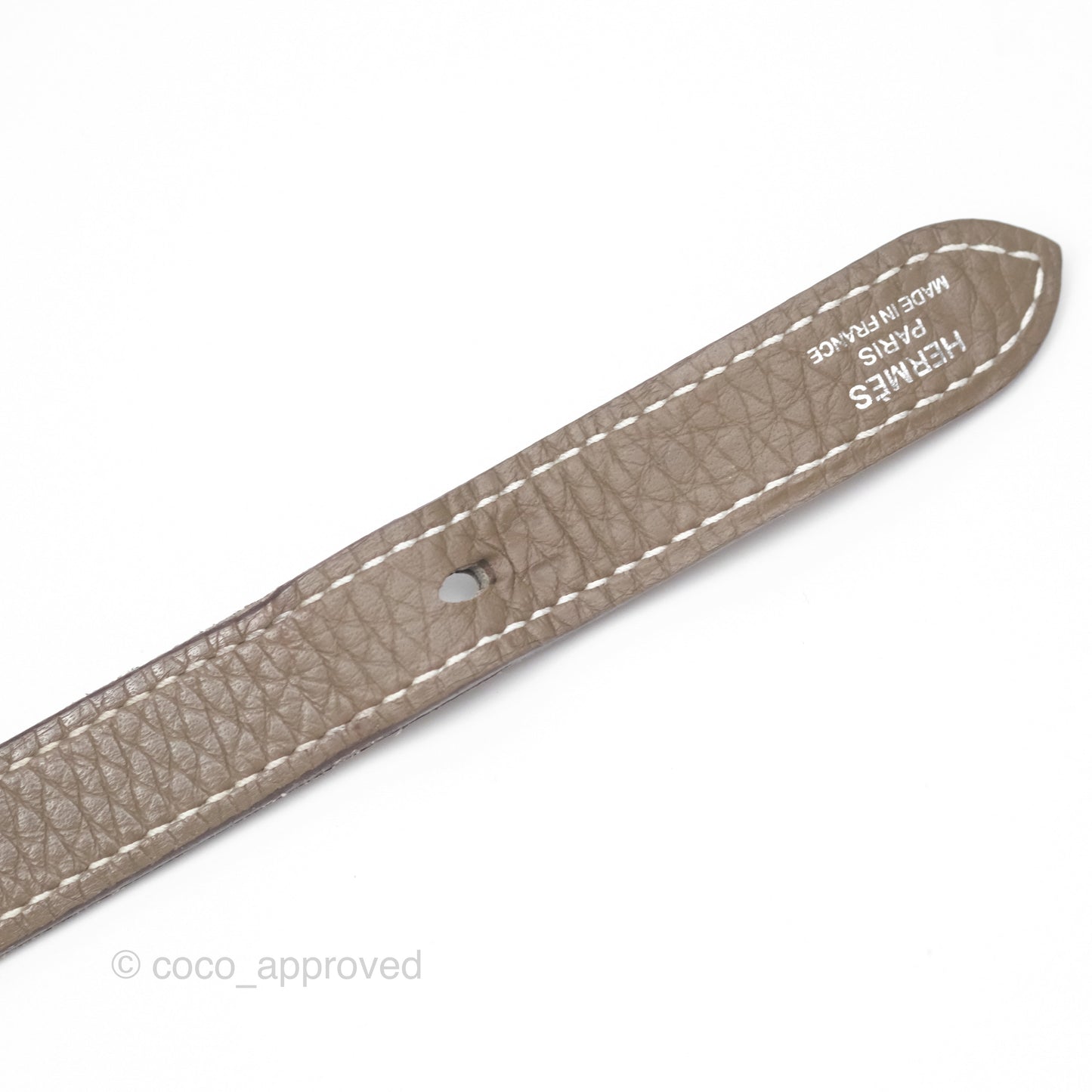 Hermès Halzan 31 Etoupe Clemence Palladium Hardware