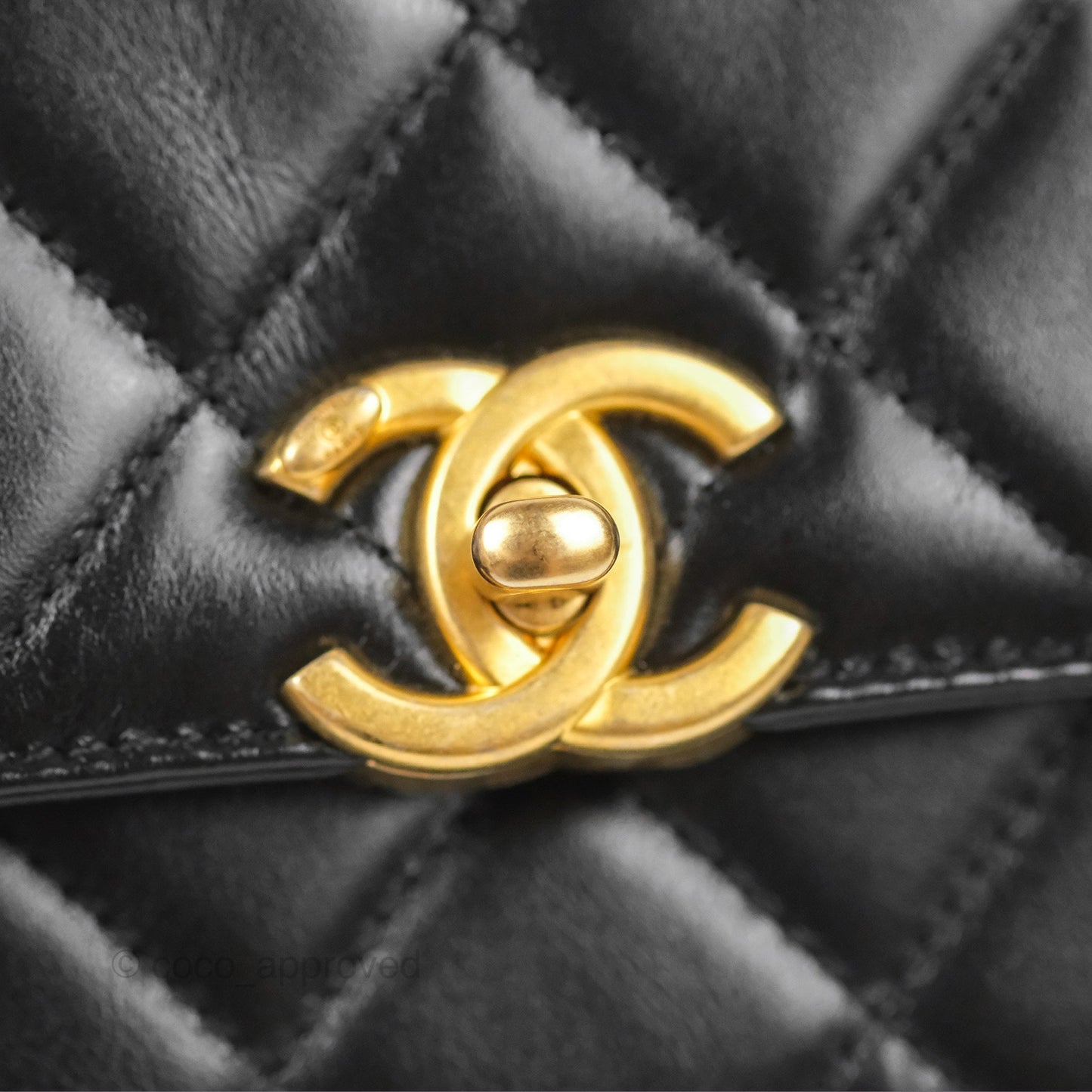 Chanel Quilted Mini Perfect Fit Adjustable Black Calfskin Aged Gold Hardware
