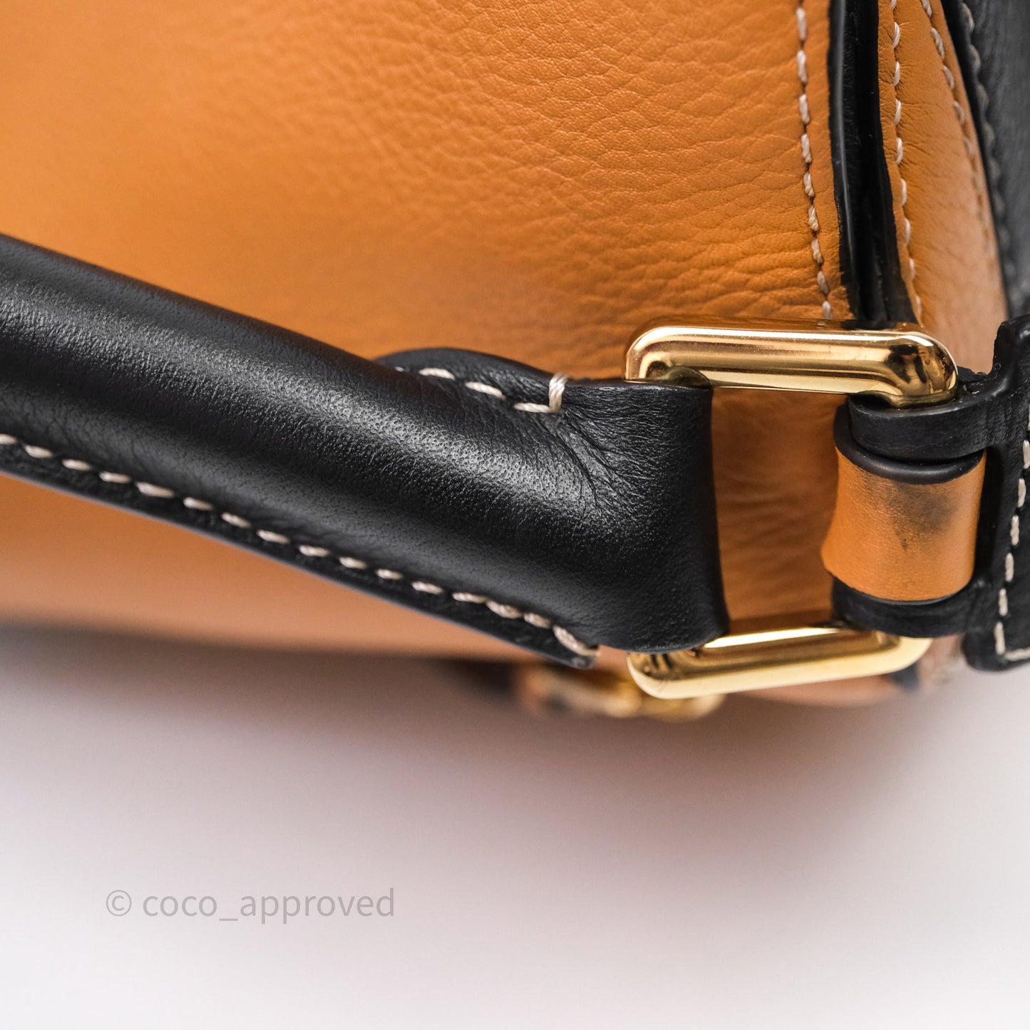Loewe Small Puzzle Bag Amber/ Light Oat Calfskin Gold Hardware