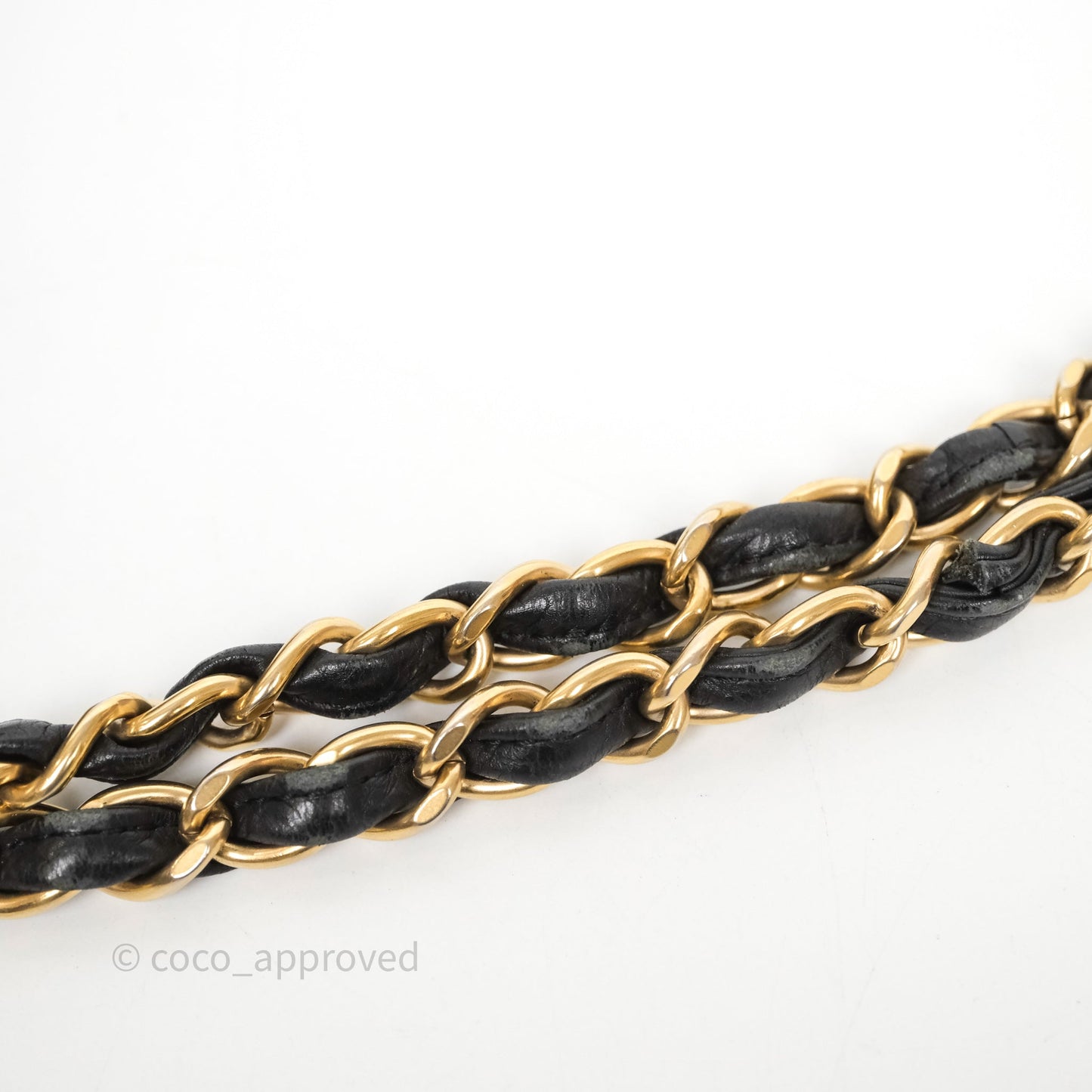 Chanel Mosaic Studs Accordion Flap Bag Black Calfskin Aged Gold Hardware