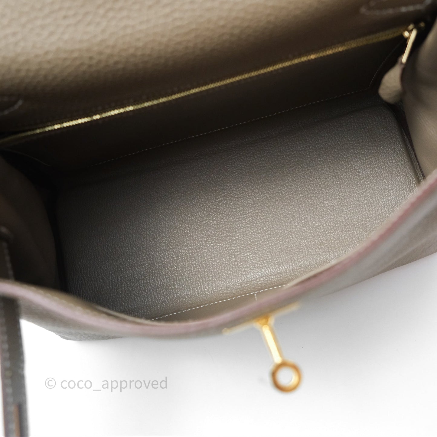 Hermès Kelly II 28 Retourne Etoupe 18 Clemence Gold Hardware