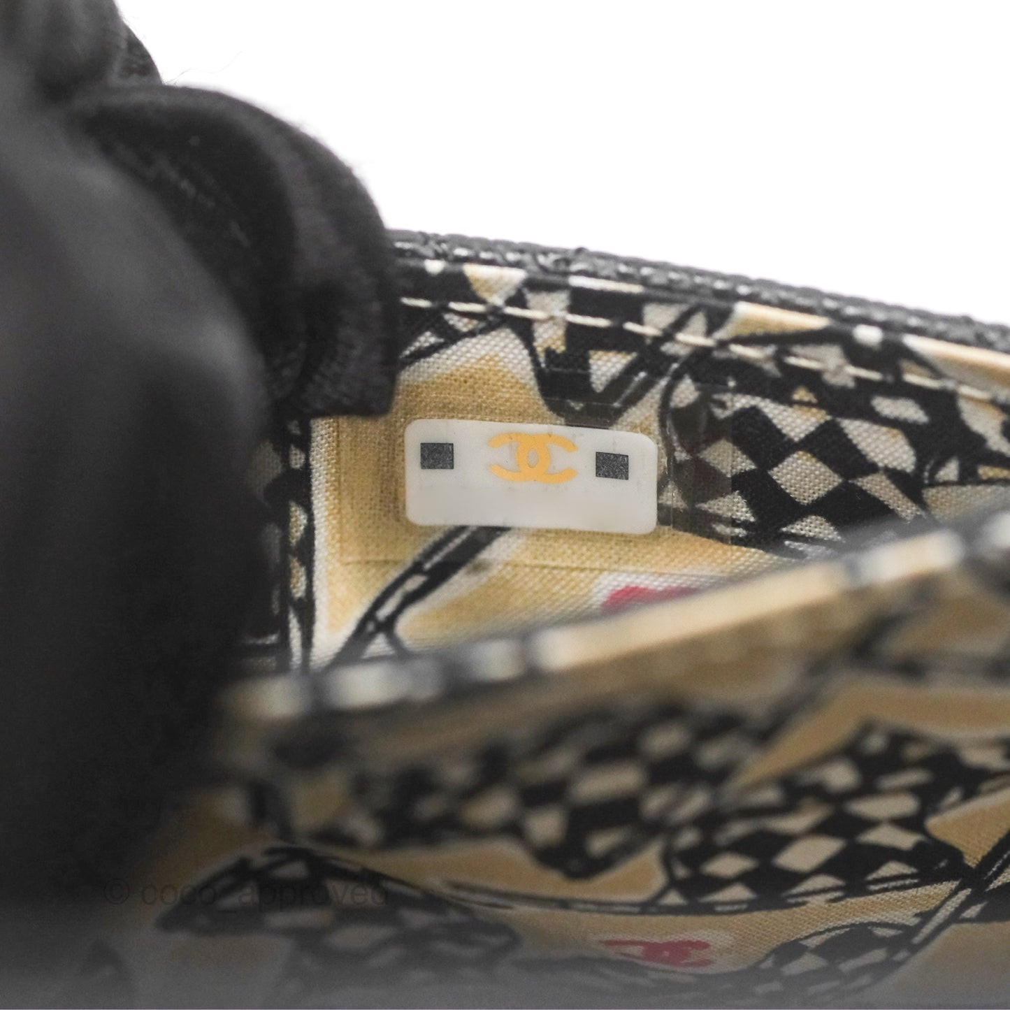 Chanel Flap Card Holder Black Caviar CC Gold Hardware