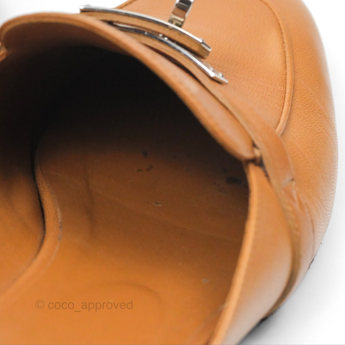 Hermès Oz Mules Calfskin Naturel Palladium Hardware