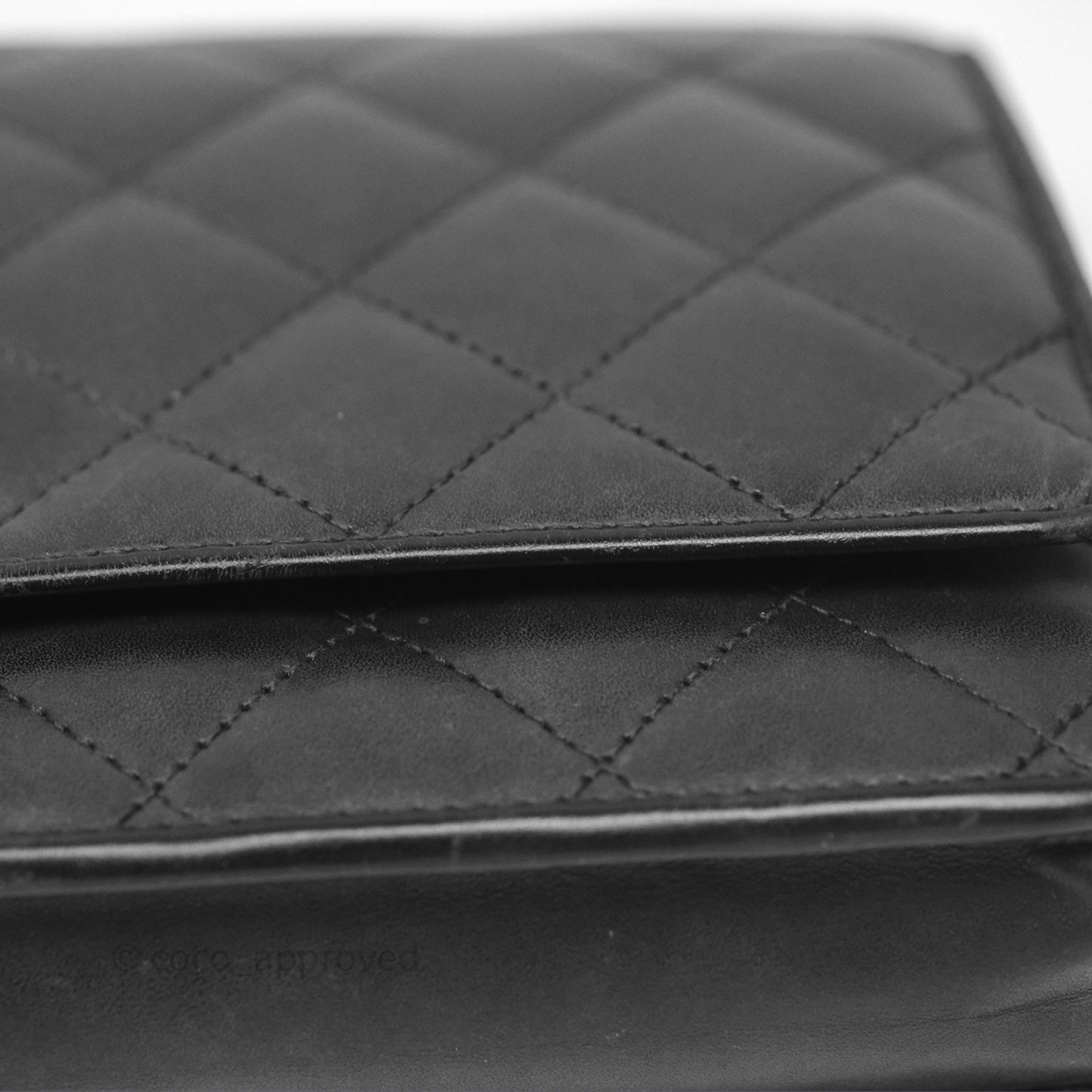 Chanel Quilted Wallet on Chain WOC Cambon Black Calfskin Silver Hardware