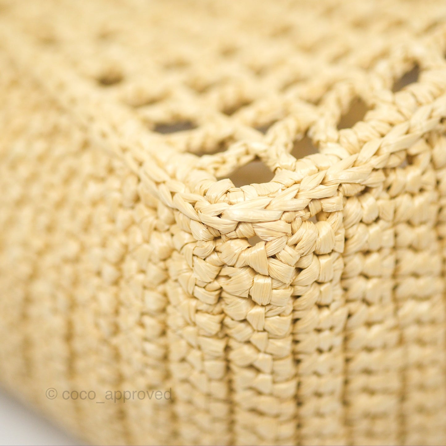 Prada Small Raffia Shopping Tote Bag