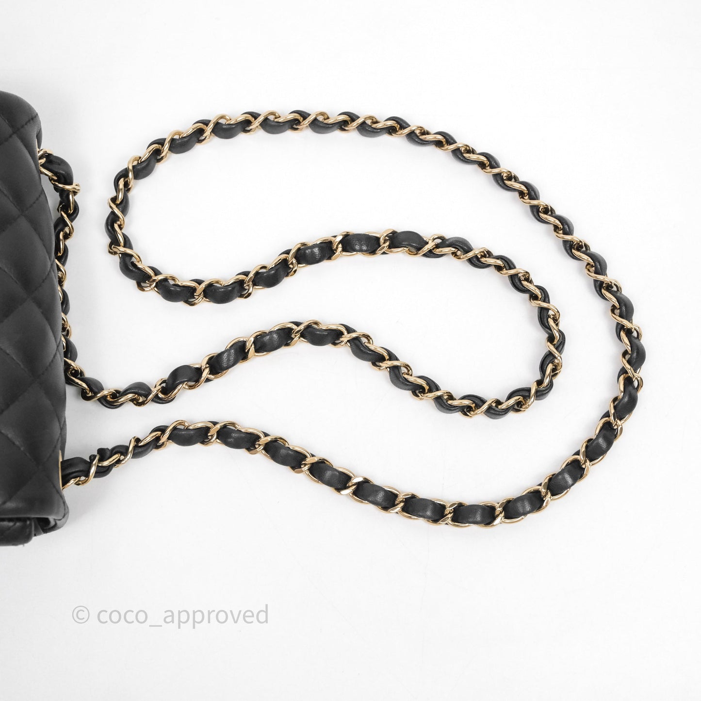Chanel Mini Square Quilted Black Lambskin Gold Hardware