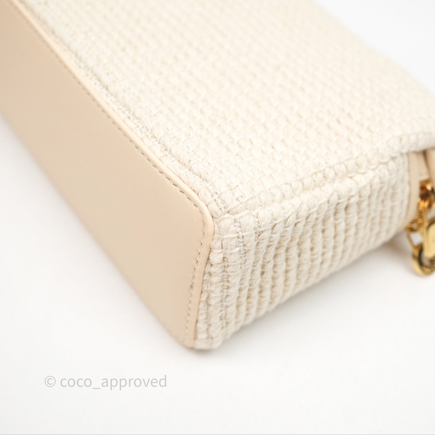 Loro Piana Extra Pocket L19 Beige Cotton-Linen Gold Hardware